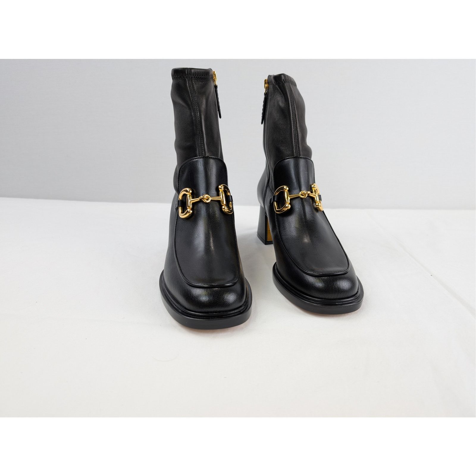 Gucci o1rshd1 Horsebit Leather ankle boot in Black-Gold Toned Size US 10 / IT 40 - 5 Thumbnail