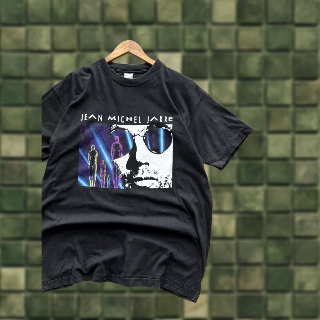 Vintage VINTAGE Jean Michel Jarre 1993 Europe In Concert Tour T-Shirt Tee XL Black Men Shirt Size US XL / EU 56 / 4 - 1 Thumbnail