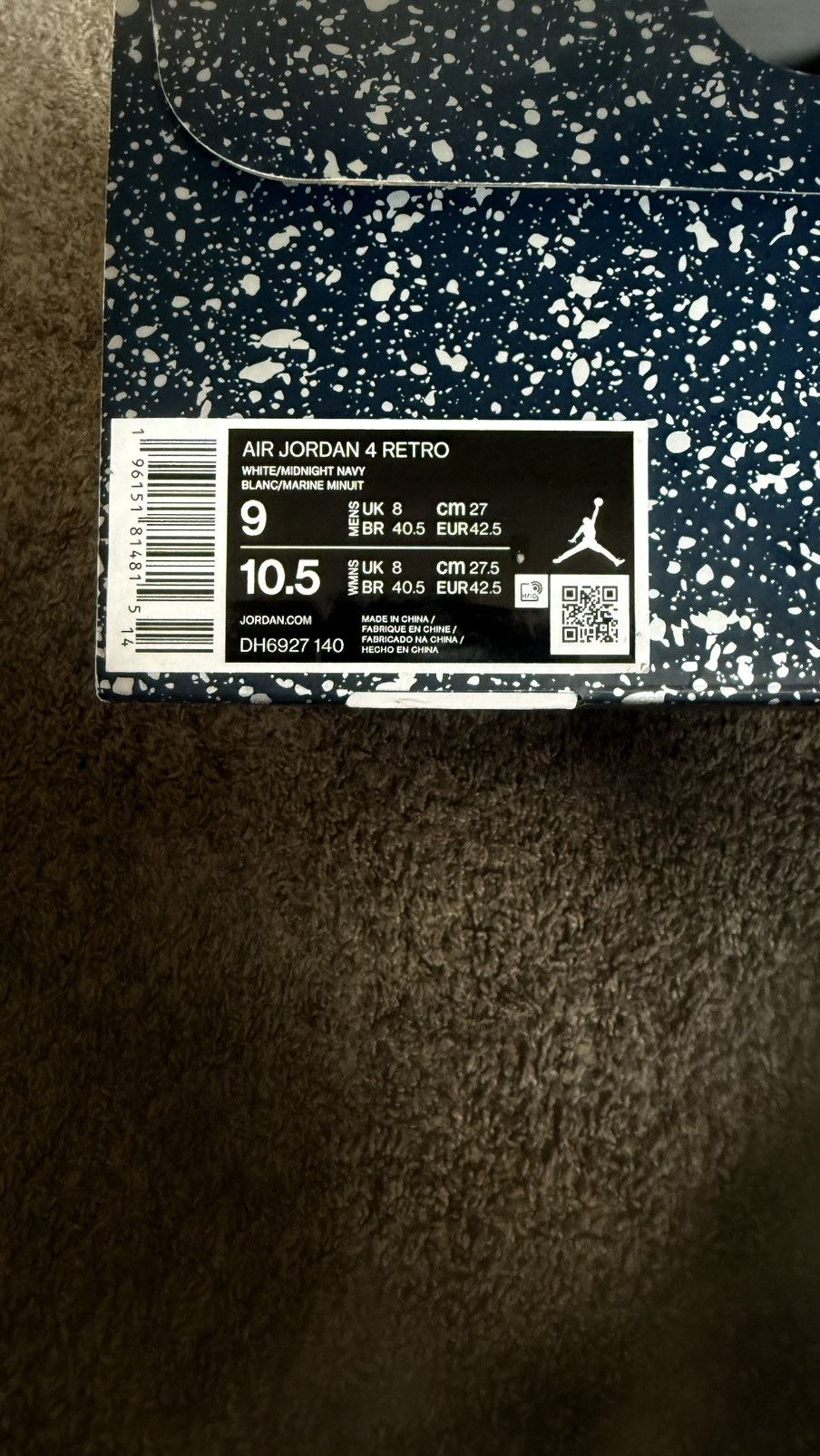 Jordan Brand Air Jordan 4 Retro Midnight navy Size US 9 / EU 42 - 6 Thumbnail