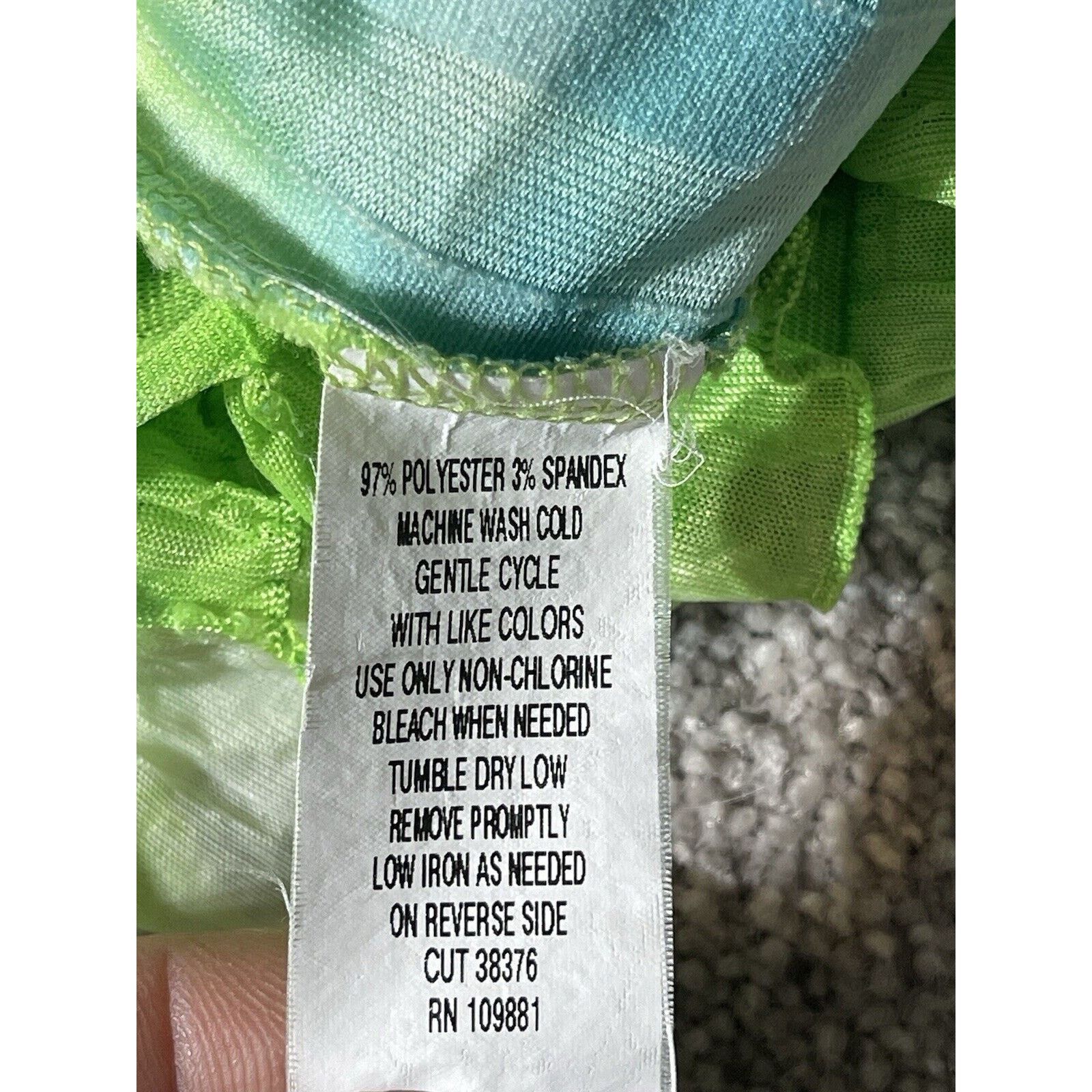Other Vintage Allison Taylor Top Size M Ruffles Green Blue Mermaid Size M / US 6-8 / IT 42-44 - 9 Thumbnail