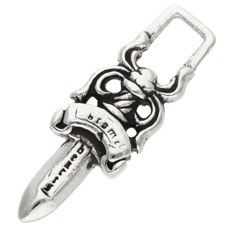 Chrome Hearts Silver Dagger Charm Necklace