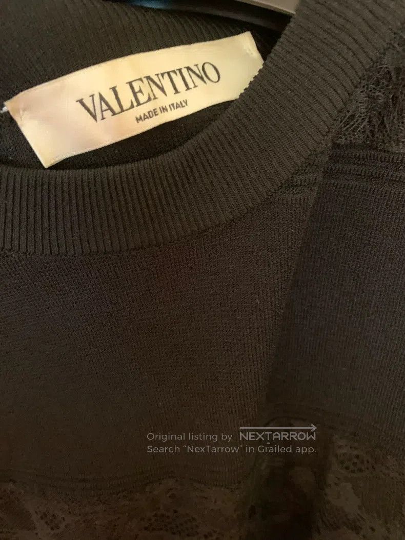 Valentino Valentino Black lace knit patchwork dress Size S / US 4 / IT 40 - 2 Thumbnail