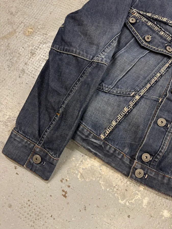 Marithe + Francois Girbaud AW2007 Marithé + François Girbaud Signature Blue Denim Buttoned Jacket Size S / US 4 / IT 40 - 7 Thumbnail