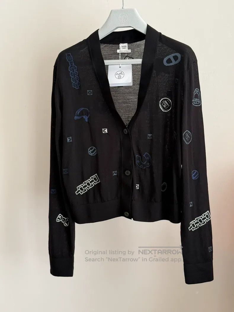 Hermes Hermes Candy book seal lace light long sleeve cardigan Size S / US 4 / IT 40 - 2 Thumbnail