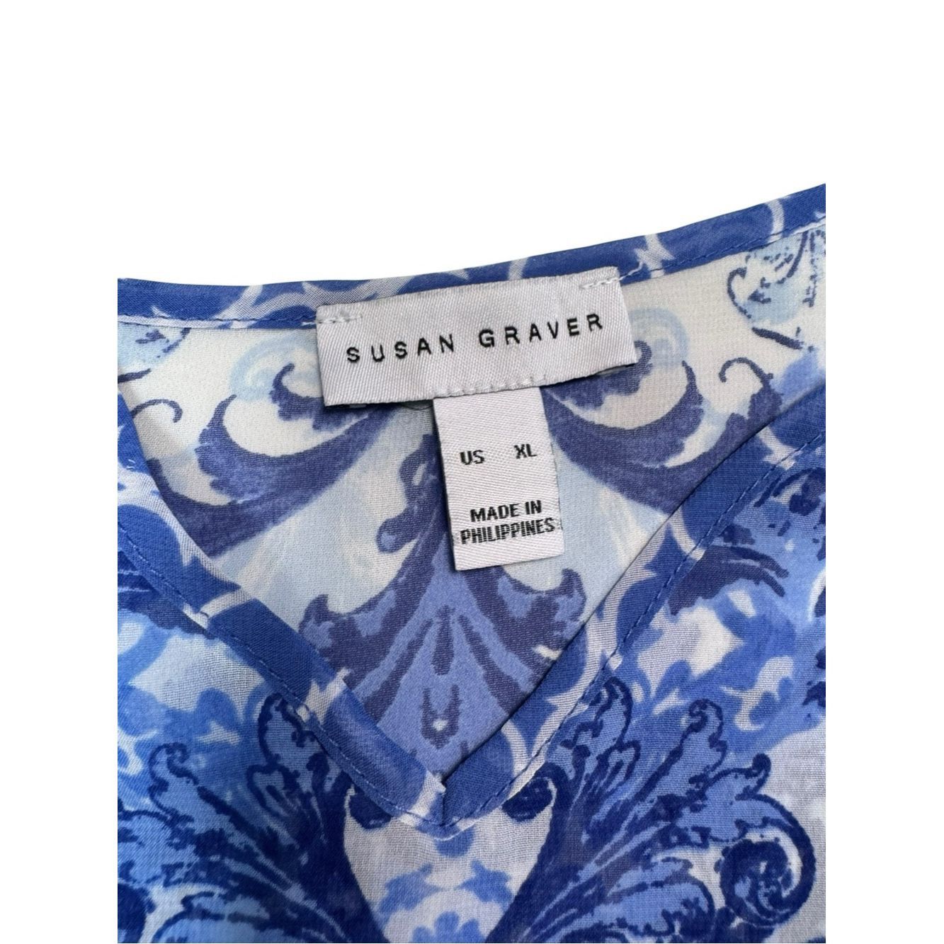 Other Susan Graver Sheer Chiffon Cold Shoulder Scarf Top and Tank Size XL / US 12-14 / IT 48-50 - 5 Thumbnail
