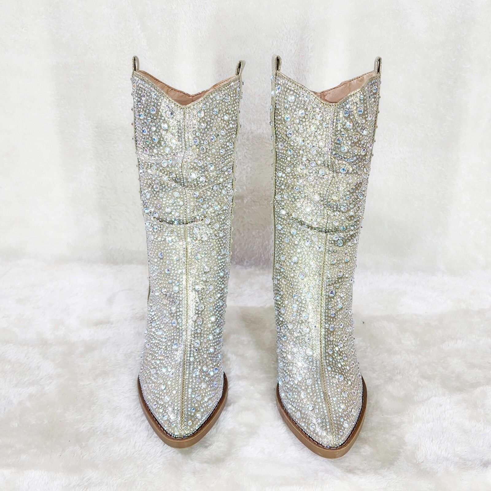 Other Angel Riders Rhinestones Country Glam Western Cowgirl Slouch Size US 8 / IT 38 - 7 Thumbnail