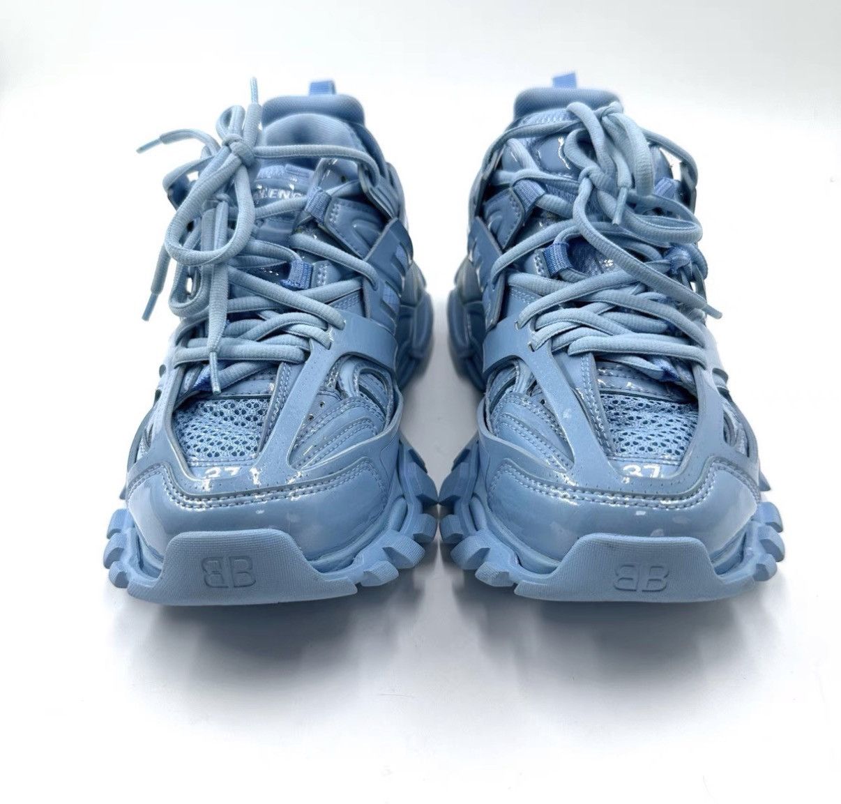 Balenciaga Balenciaga Ice Blue Track Dad Sneakers K12 Size US 7 / IT 37 - 2 Thumbnail