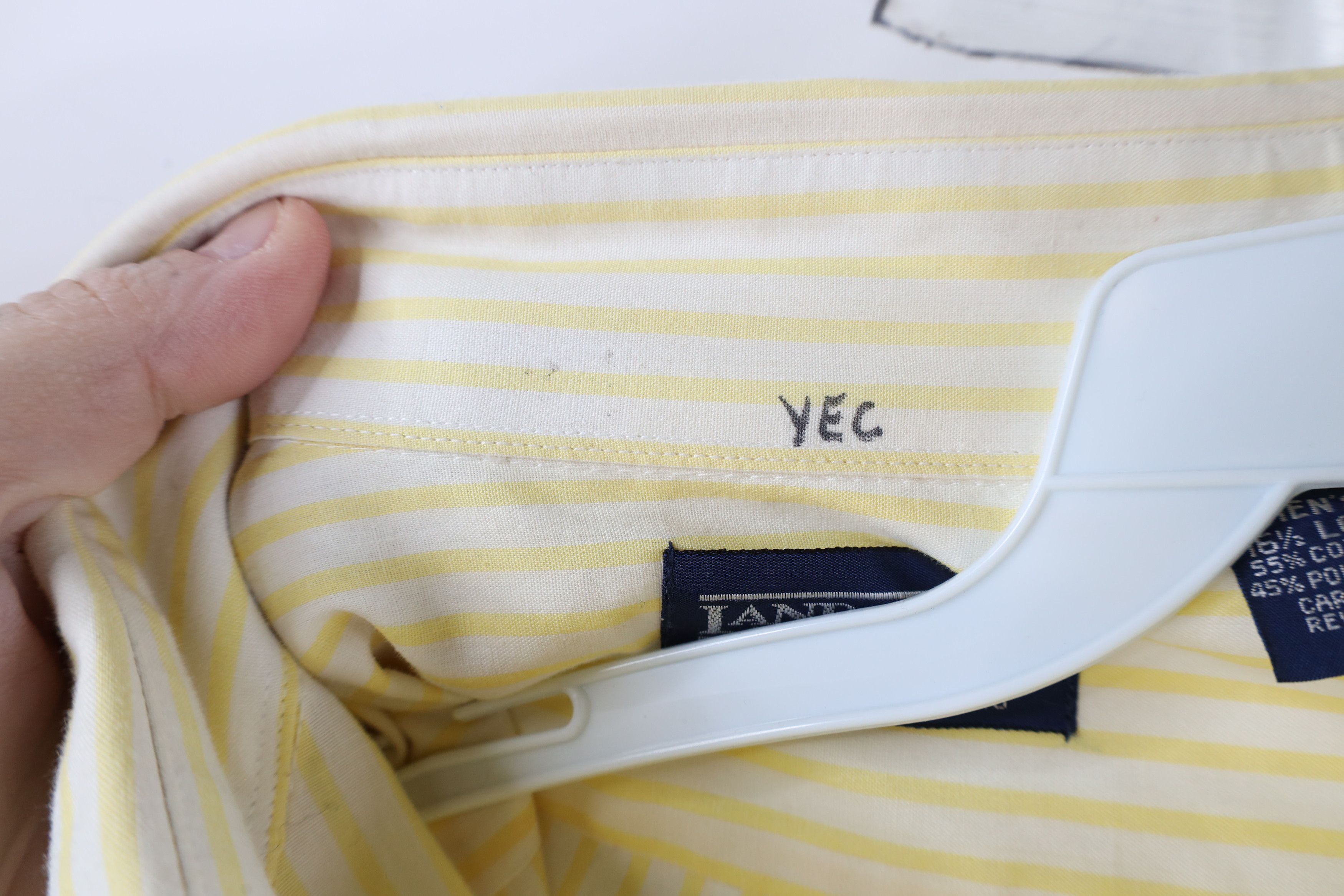 Lands' End × Vintage Vintage 90s Lands End Collared Button Down Shirt Yellow Size US M / EU 48-50 / 2 - 13 Thumbnail