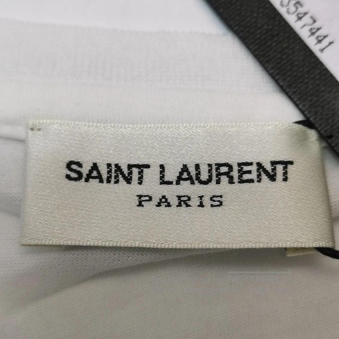 Saint Laurent Paris Saint Laurent S White Cotton Fang Lips T. Size S / US 4 / IT 40 - 4 Thumbnail