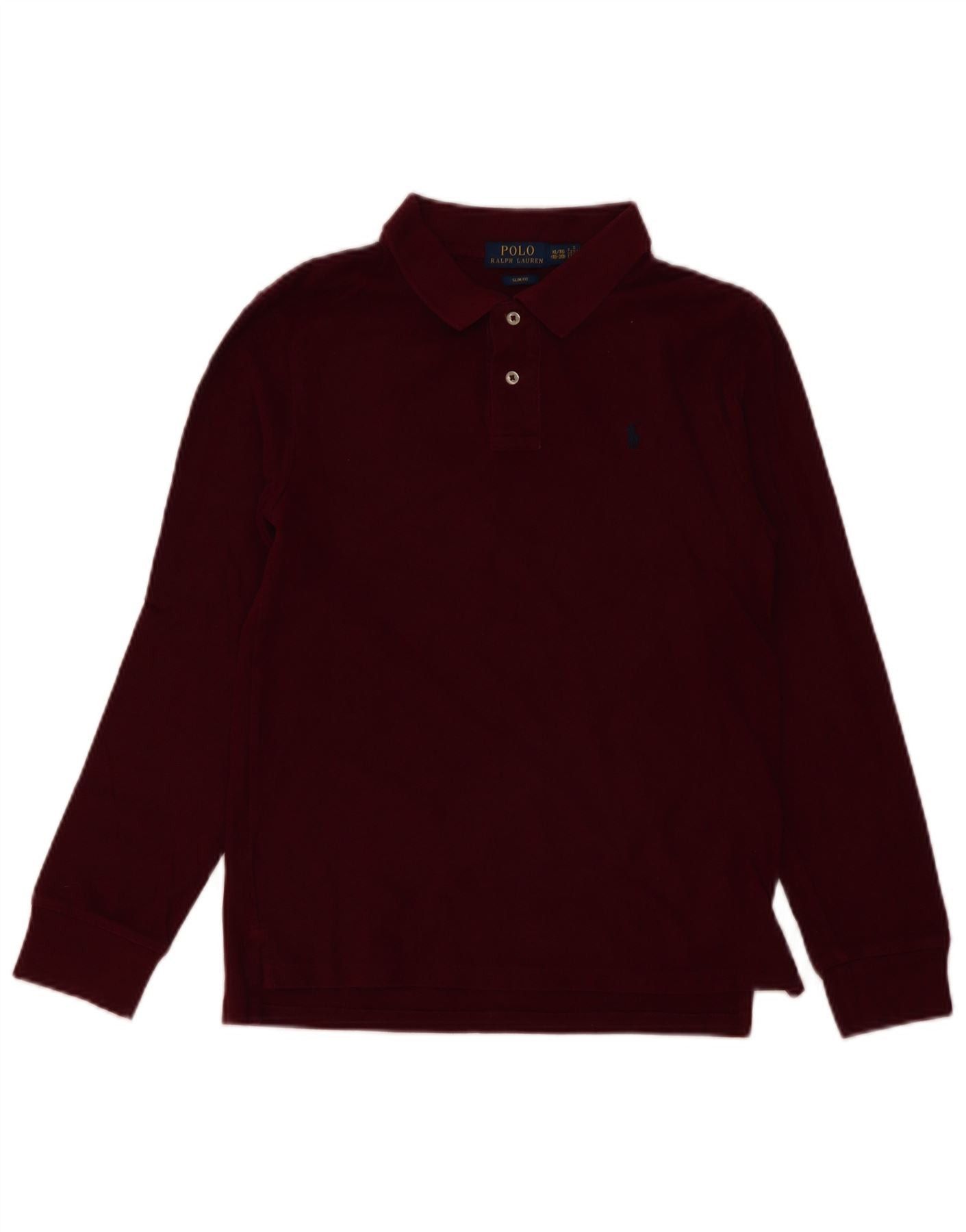 Polo Ralph Lauren Boys Long Sleeve Polo Shirt 15-16 Years XL Burgundy Size XL / US 12-14 / IT 48-50 - 1 Thumbnail