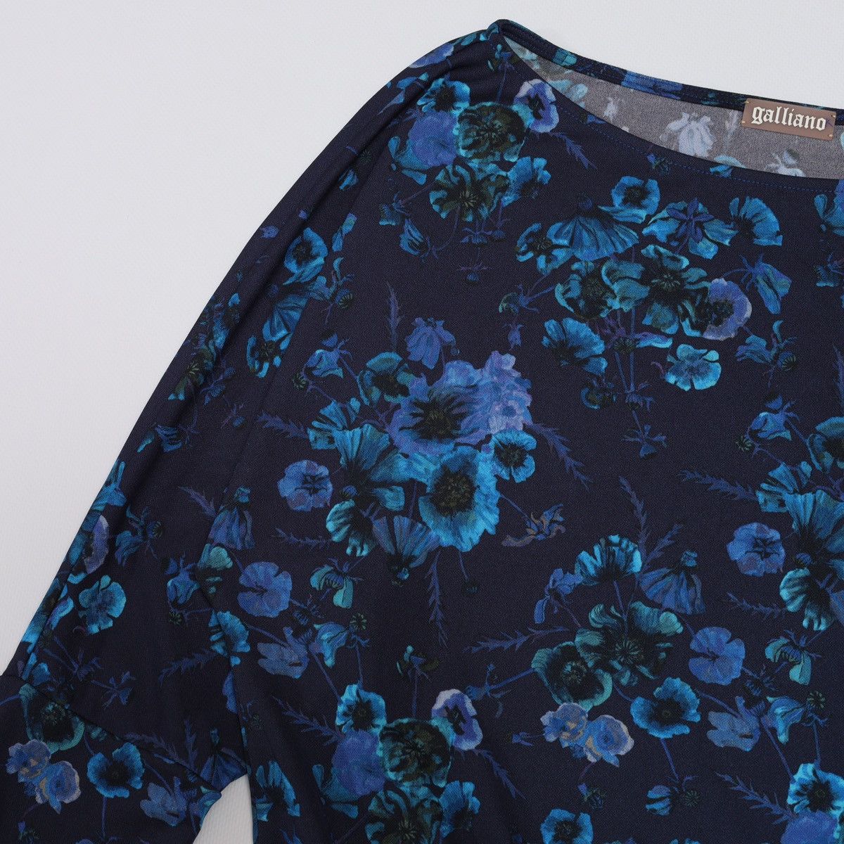 John Galliano Galliano Floral Print Flower Blue Top Longsleeve Blouse Size S / US 4 / IT 40 - 6 Thumbnail