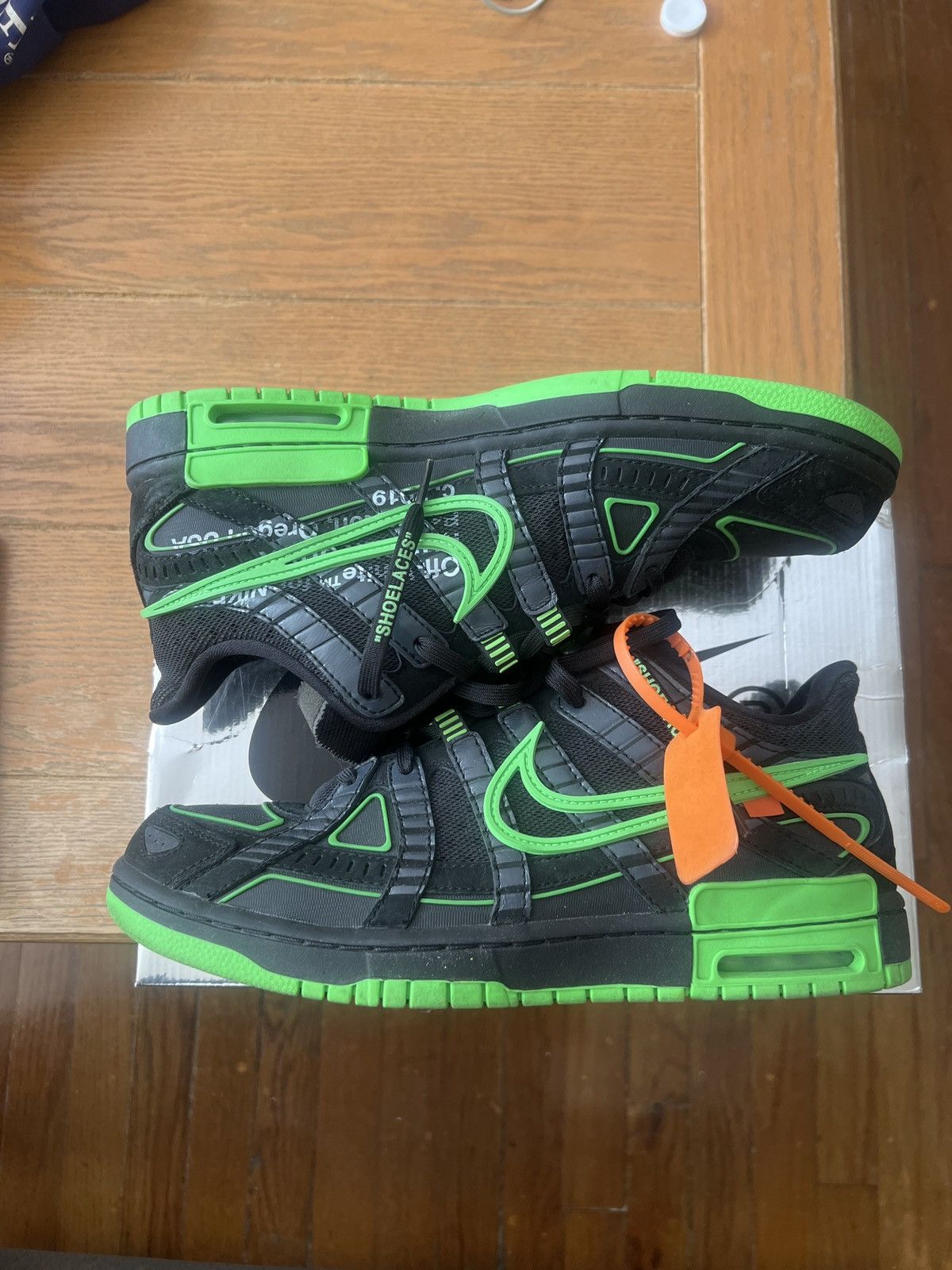 image of Nike Off White Rubber Dunks Green Shoes, Men's (Size 11)