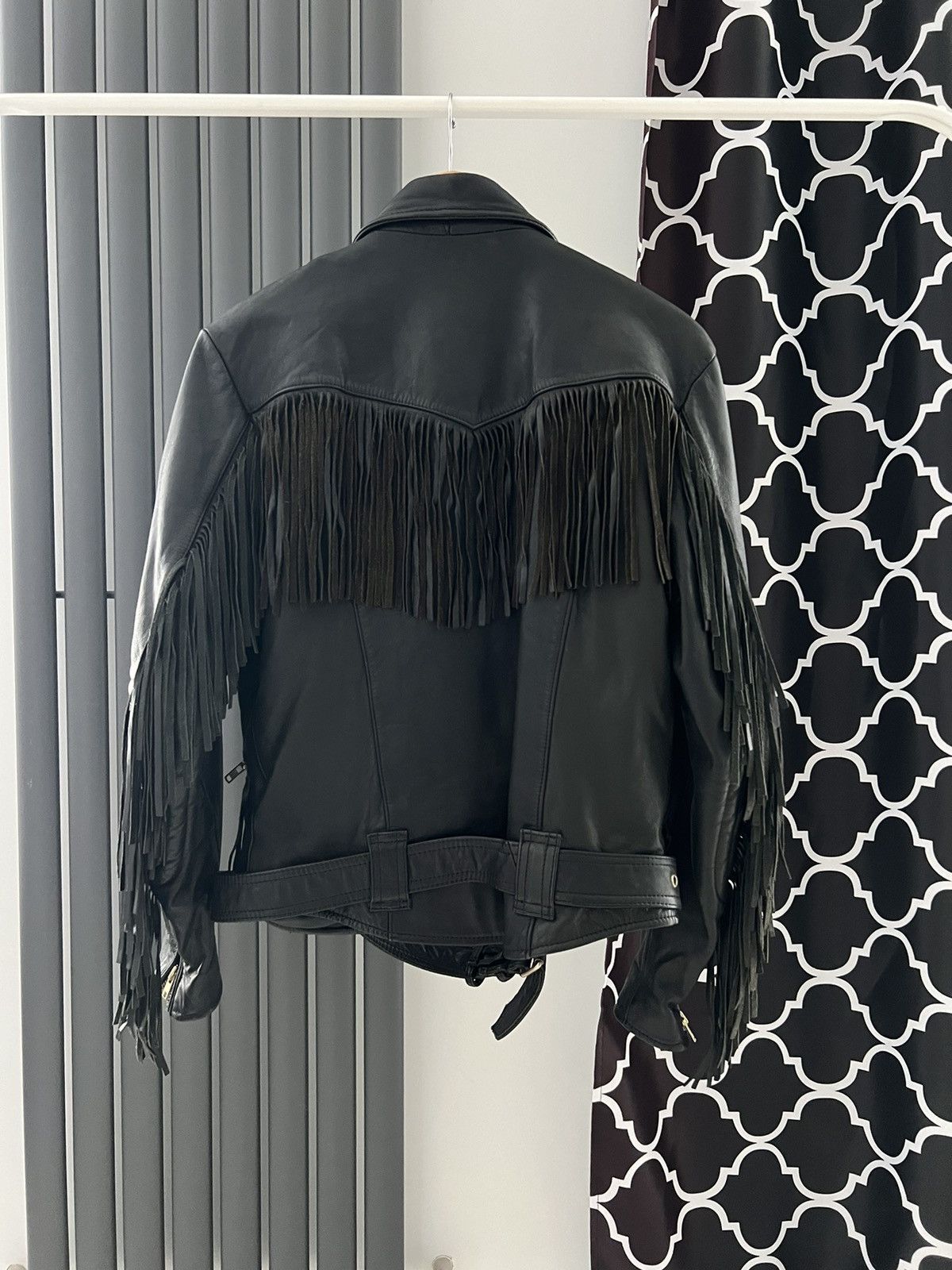 Vintage IXS Leather Fringe Motorcycle Jacket Black Vintage Biker M Size US M / EU 48-50 / 2 - 10 Thumbnail