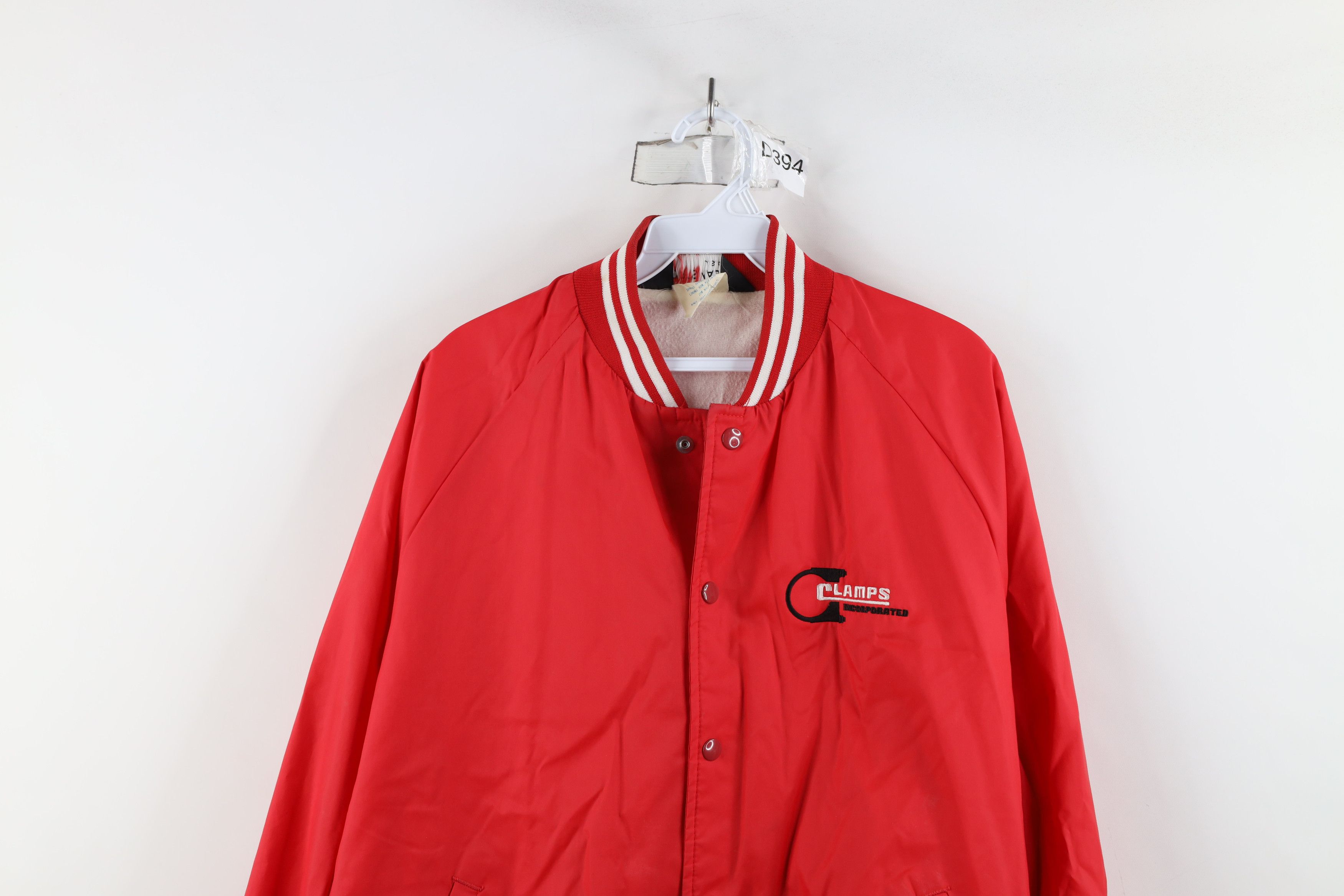 Vintage Vintage 70s 80s Lined Striped Bomber Jacket USA Red Size US XL / EU 56 / 4 - 2 Thumbnail