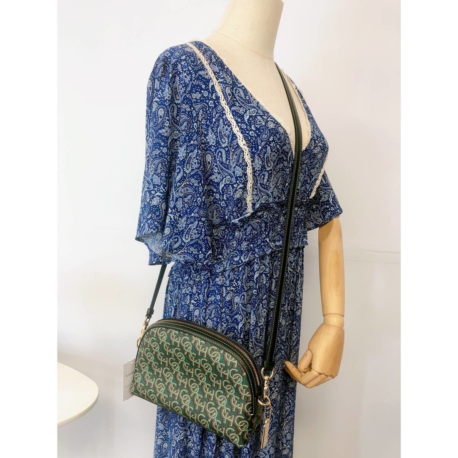 Coach Coach CF343 Madi Crossbody With Coach Monogram Print Green Size ONE SIZE - 1 Thumbnail