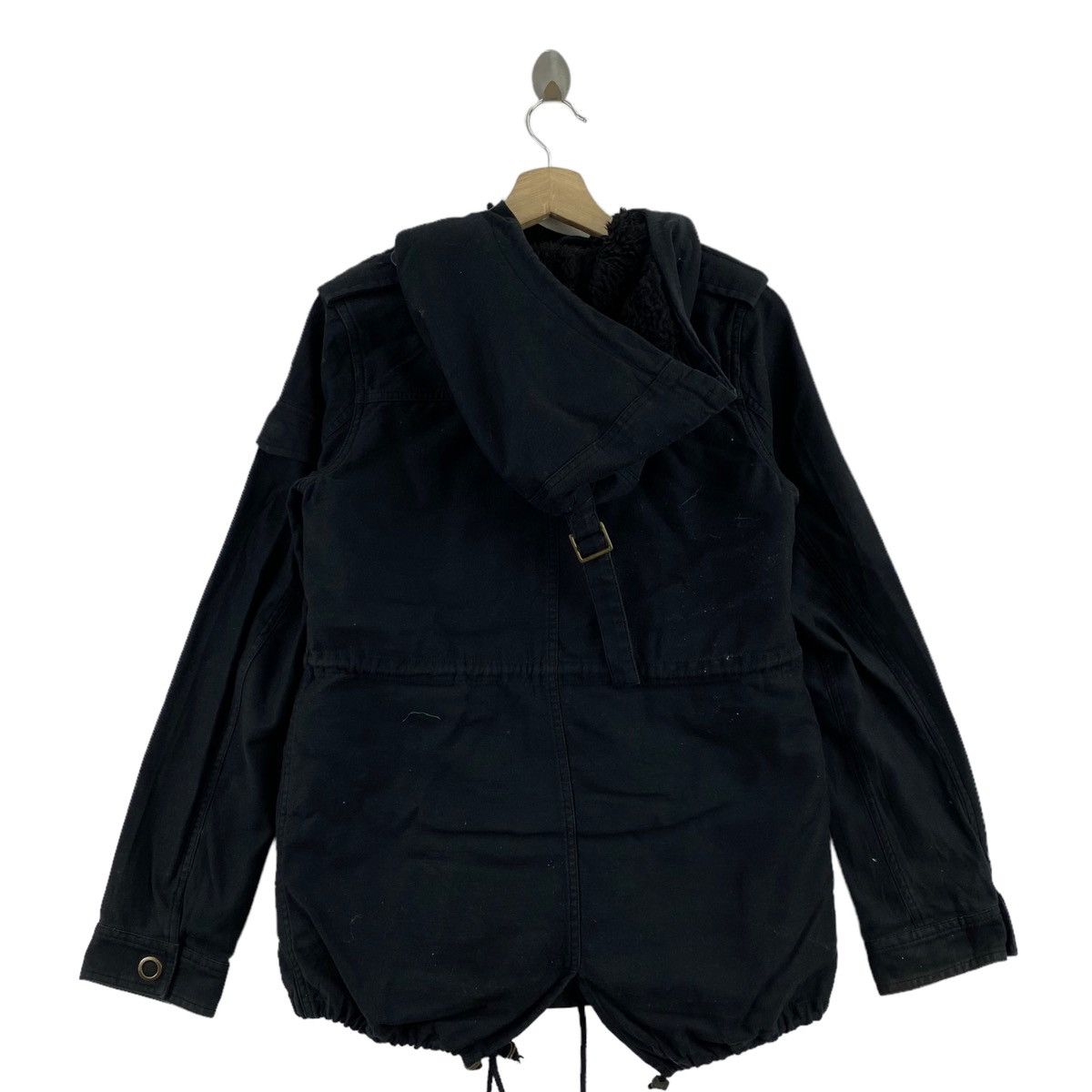 Japanese Brand SLY MILITARY Japanese Punk Brand Black Parka Jacket Size S / US 4 / IT 40 - 4 Thumbnail