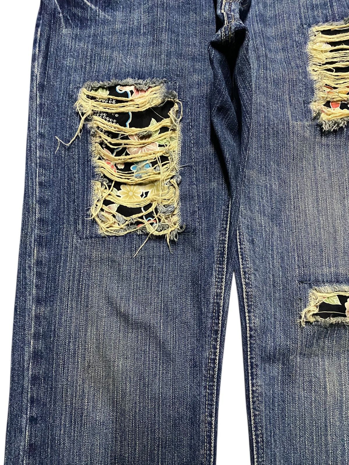 Japanese Brand Japanese Brand Double Waist Distressed Jeans Size US 30 / EU 46 - 7 Thumbnail