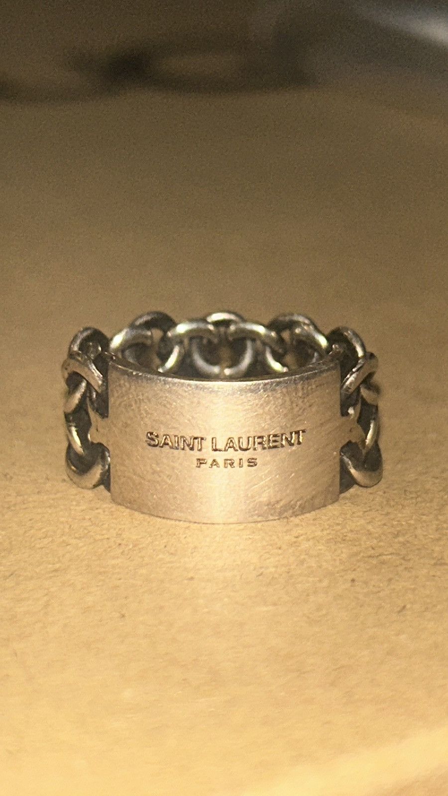 Saint Laurent Paris Saint Laurent ID Plaque Ring in Metal size US 6 Size ONE SIZE - 7 Thumbnail