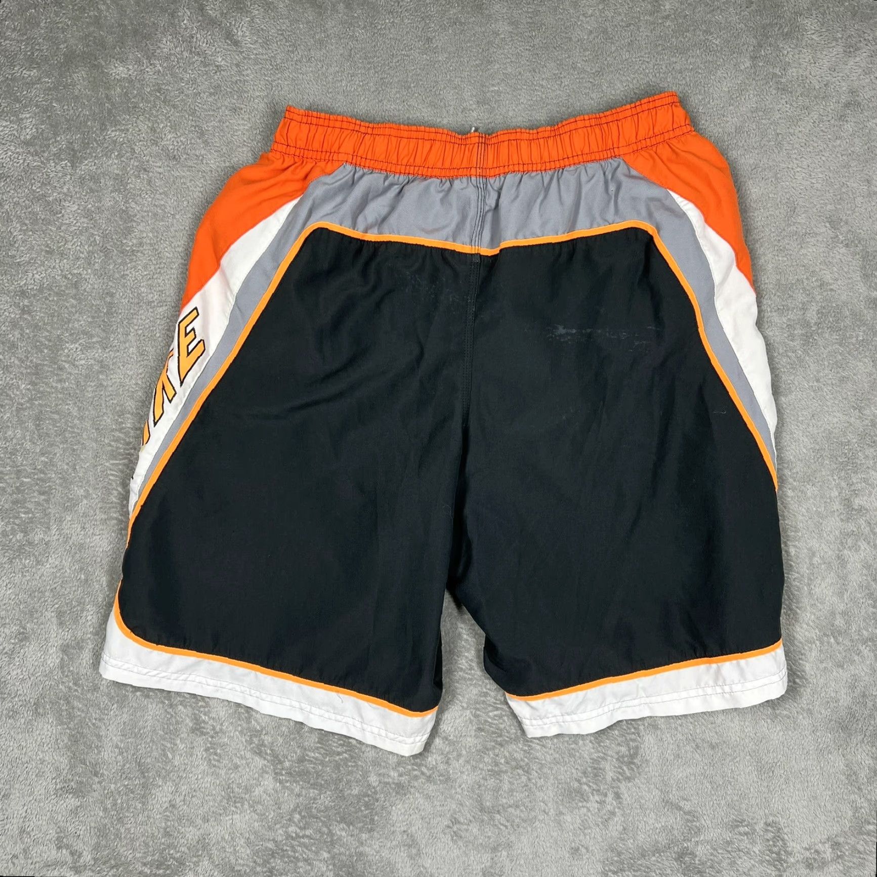 Nike Nike Mens Swim Trunks Regular Size M Gray Orange Beach Beach Surf Shorts 100% Polyester Size US 31 - 7 Thumbnail