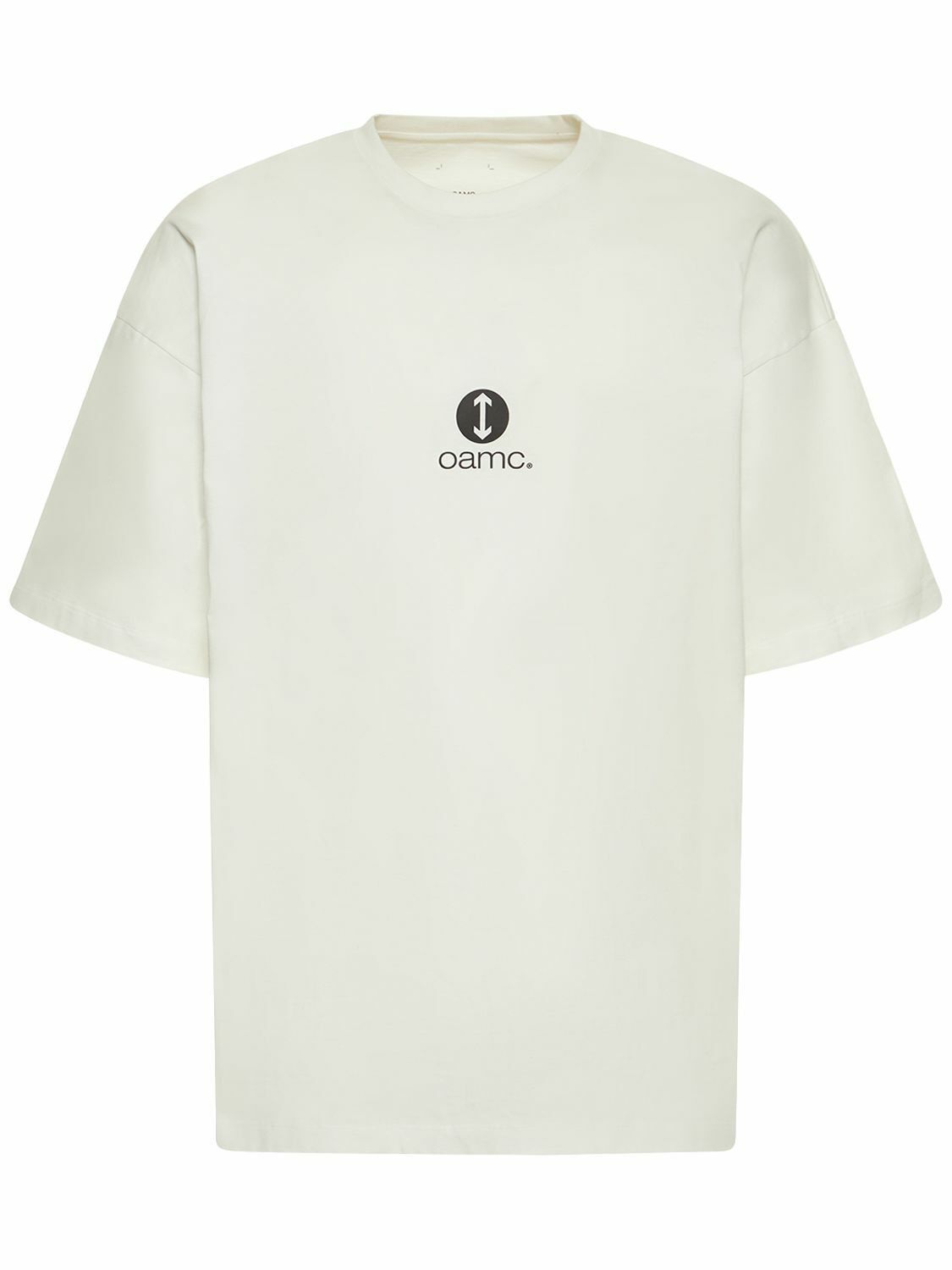 OAMC o1y0225 Logo Crewneck T-Shirt in White Size US M / EU 48-50 / 2 - 1 Thumbnail