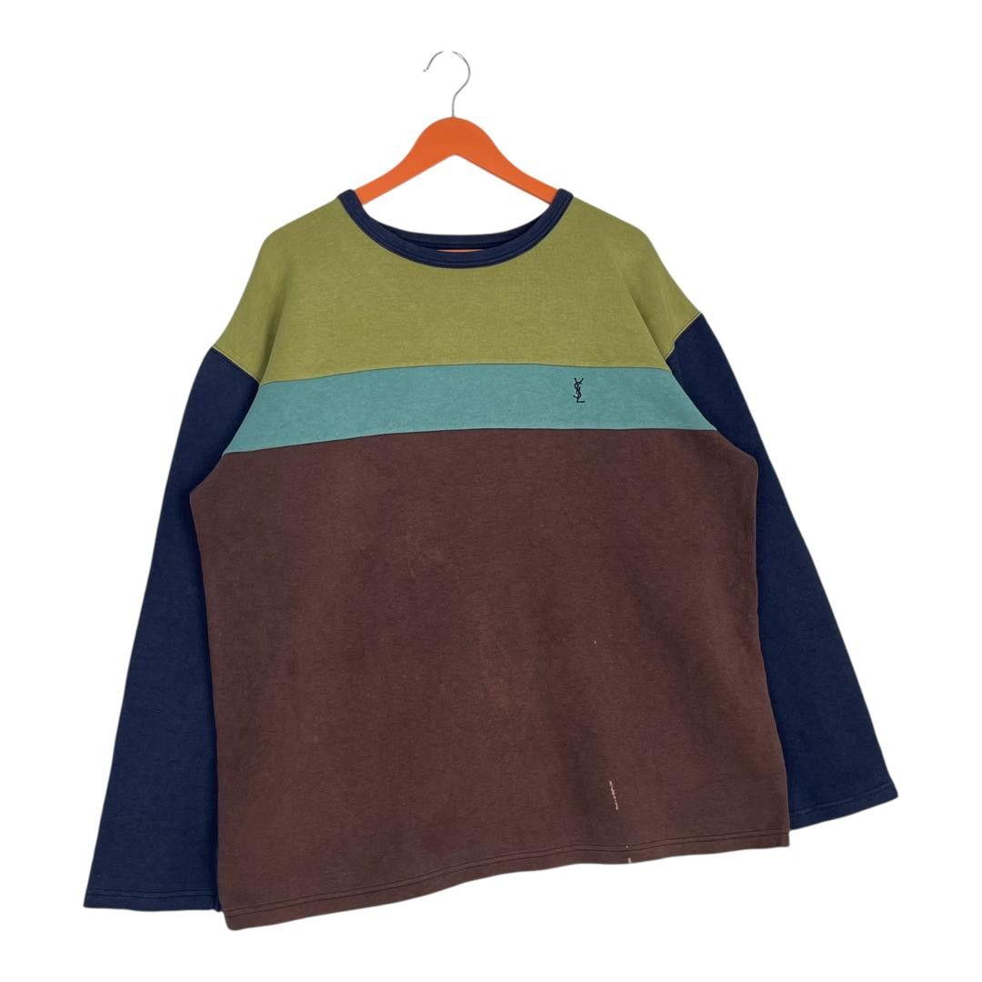 Yves Saint Laurent Vintage Yves saint Laurent Colourfull Pullover Sweatshirt Size US L / EU 52-54 / 3 - 2 Thumbnail