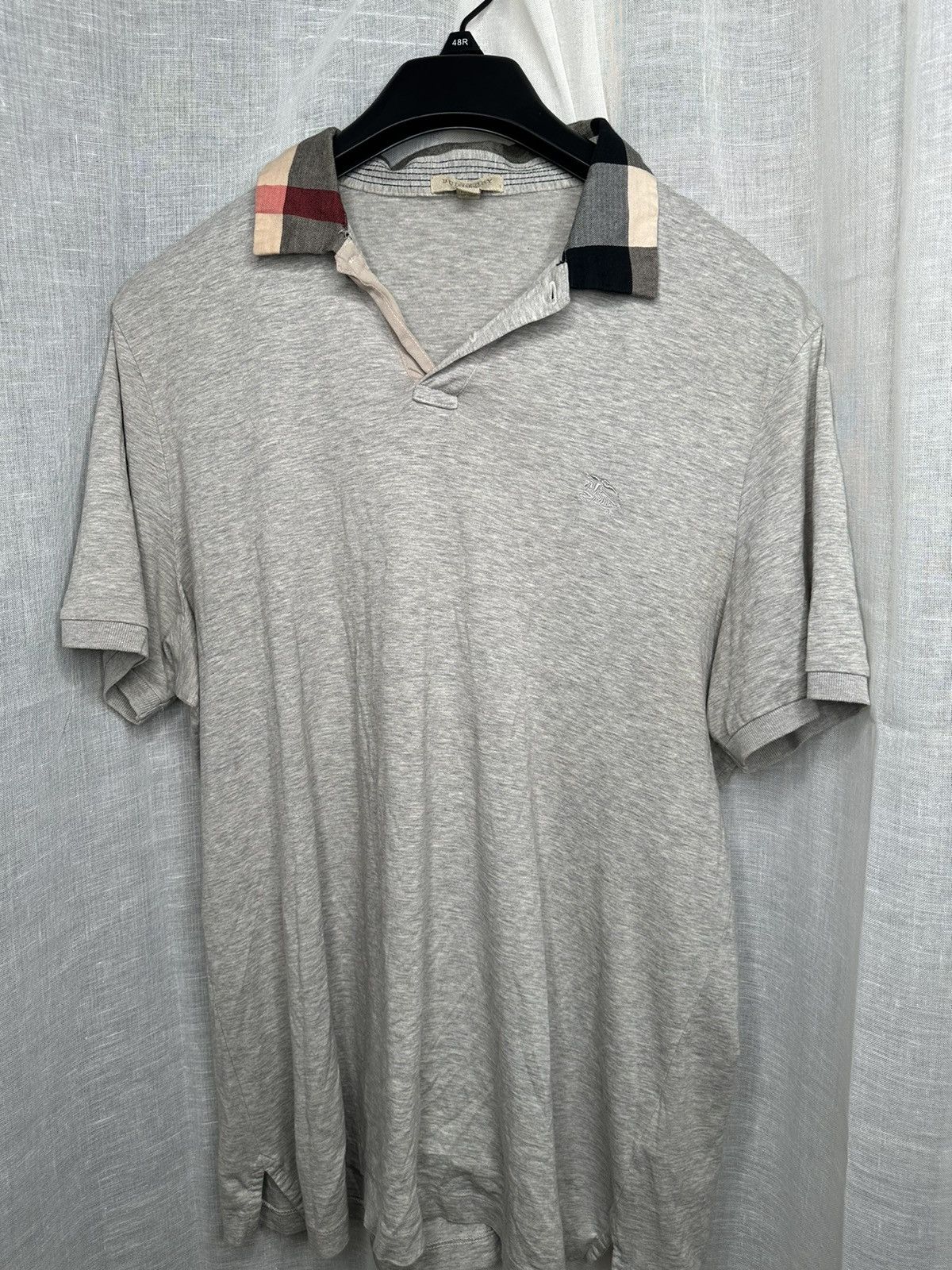 image of Men’S Burberry Brit Polo - Grey (), Men's (Size 2XL)