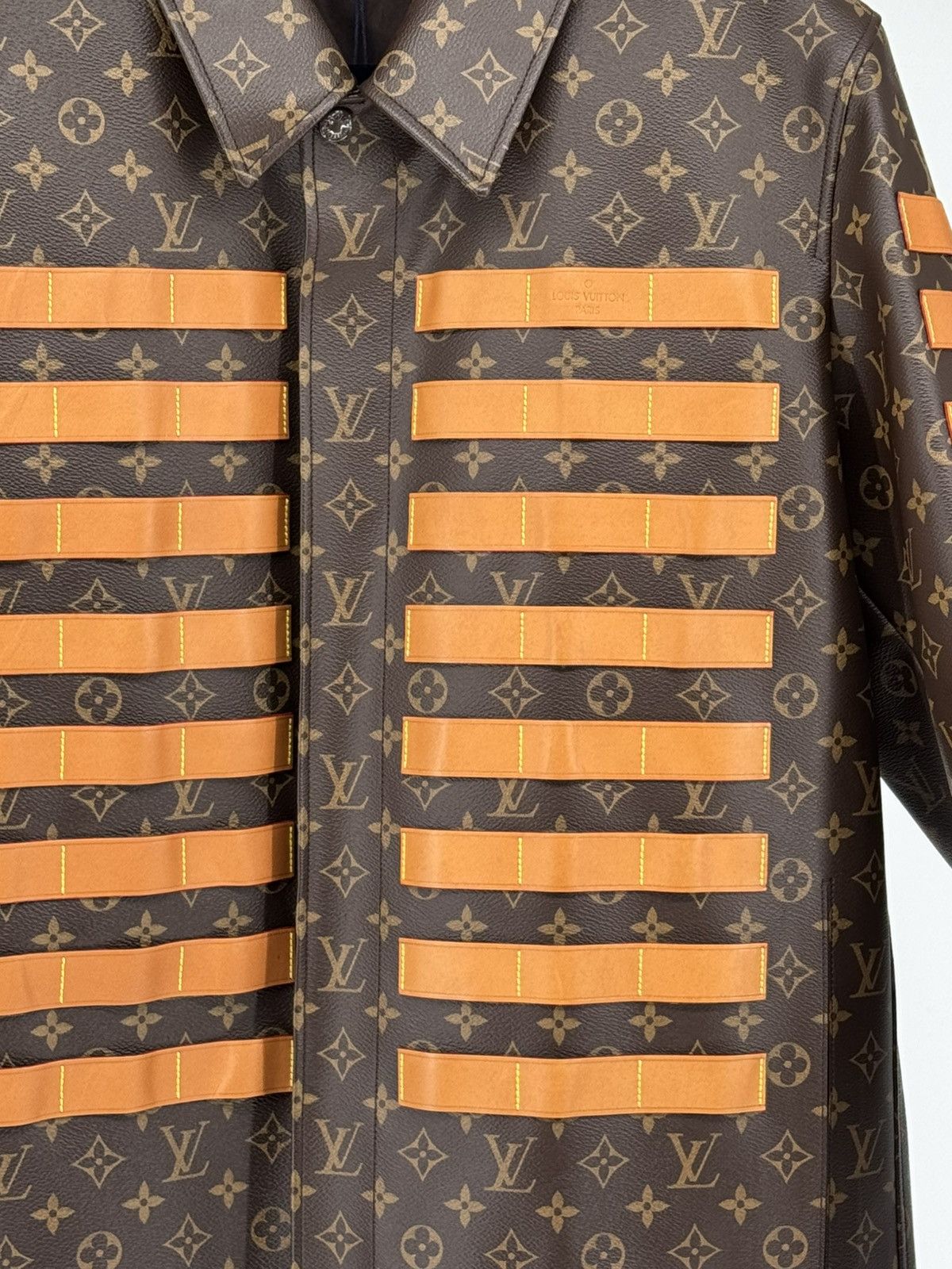 Louis Vuitton Louis Vuitton x Nigo Varsity Monogram Leather Jacket Size US L / EU 52-54 / 3 - 5 Thumbnail