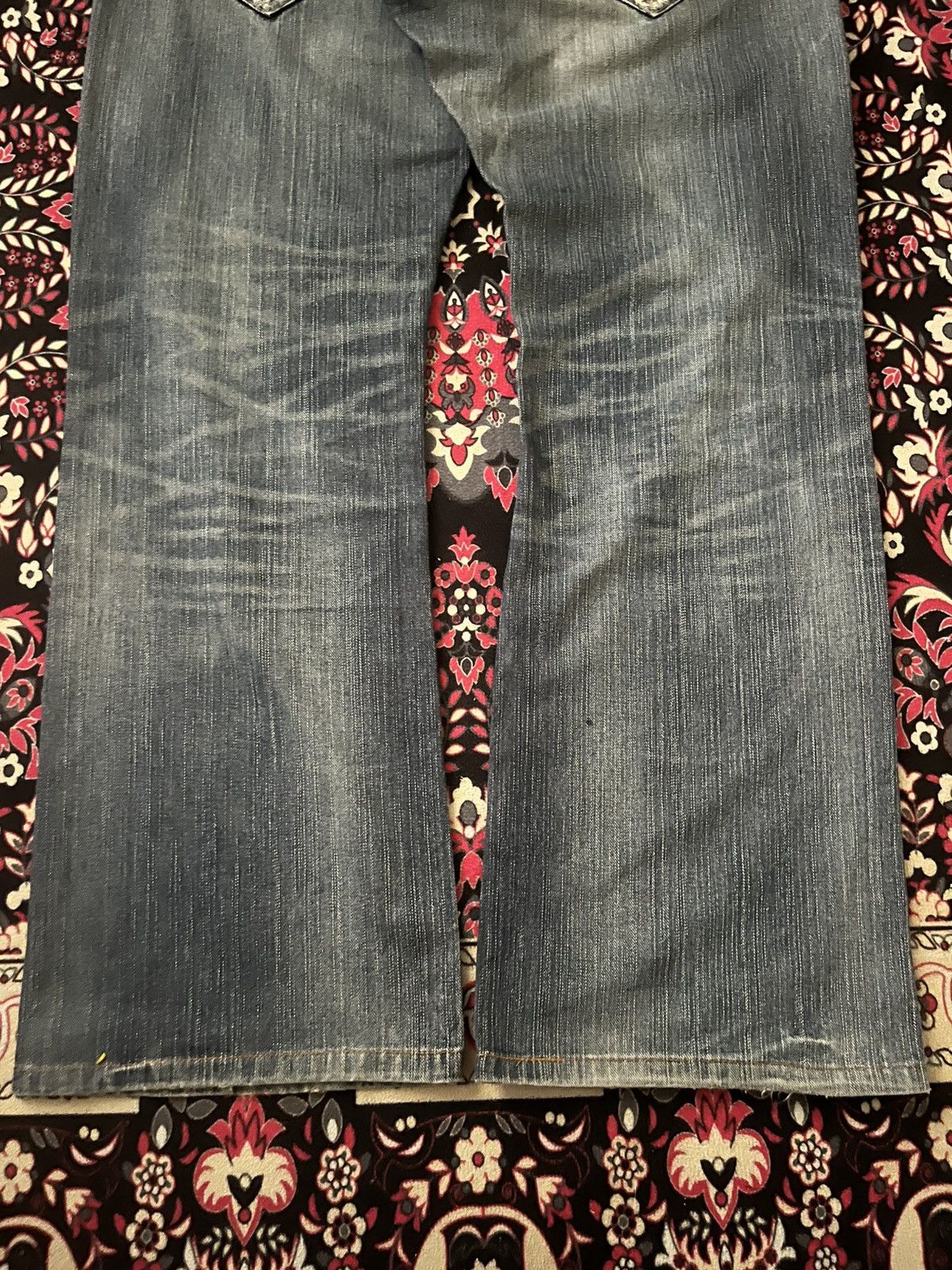 Kapital ⚡️Distressed⚡️Vintage Japanese Edwin XV Buckle Back Blue Jeans Size US 36 / EU 52 - 12 Thumbnail