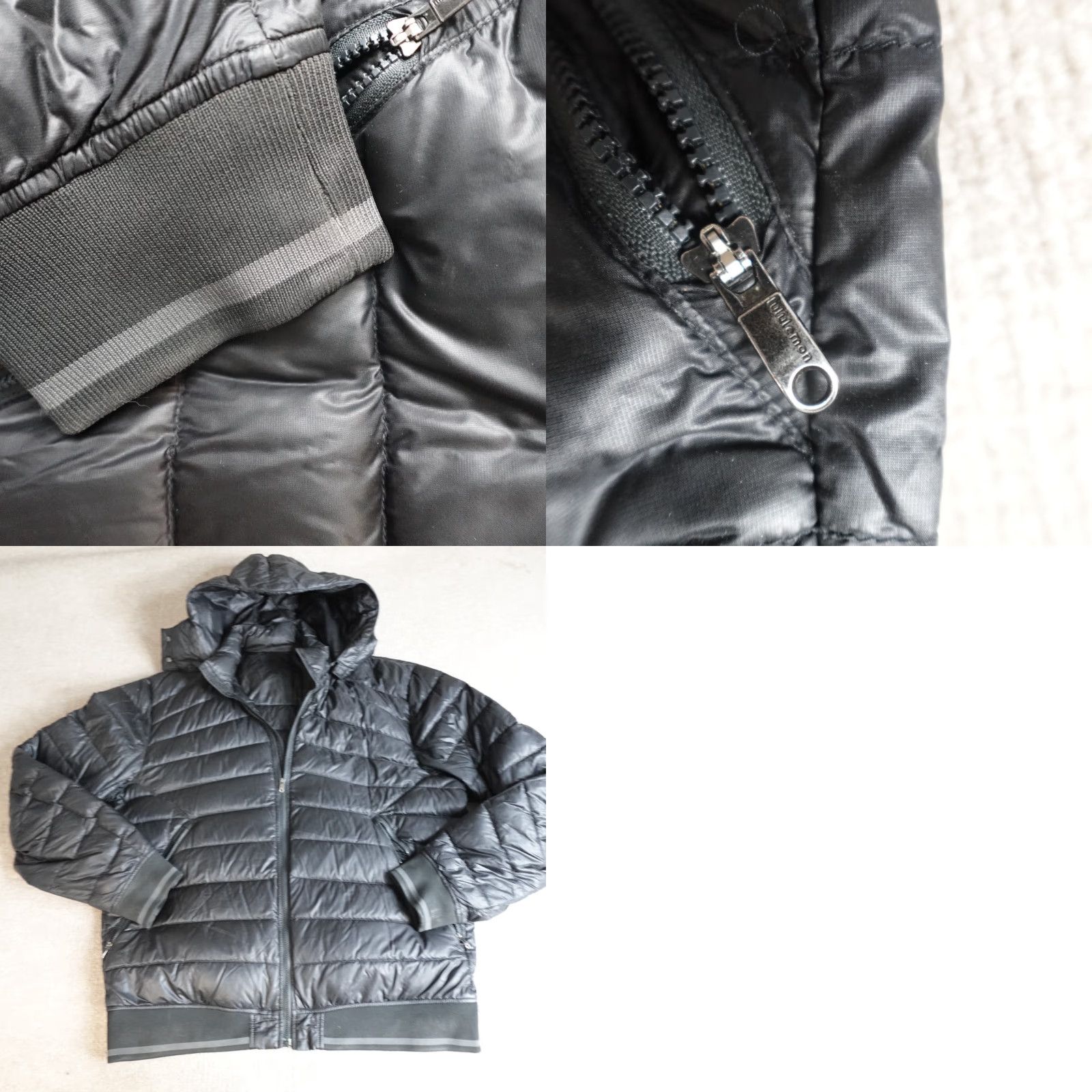 Lululemon Lululemon Mens Jacket XL Black Full Zip Down Filled Removable Hood Nylon Blended Fabric Basic Jacket Spring Summer Fall Mens Size US XL / EU 56 / 4 - 8 Thumbnail