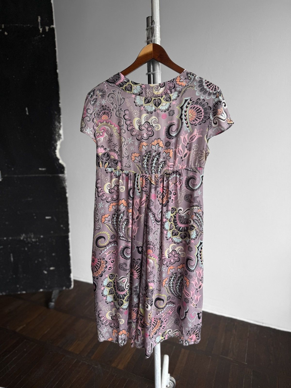 Odd Molly Odd Molly Womens Multicolor Paisley Boho Dress SS V-Neck Size M / US 6-8 / IT 42-44 - 2 Thumbnail