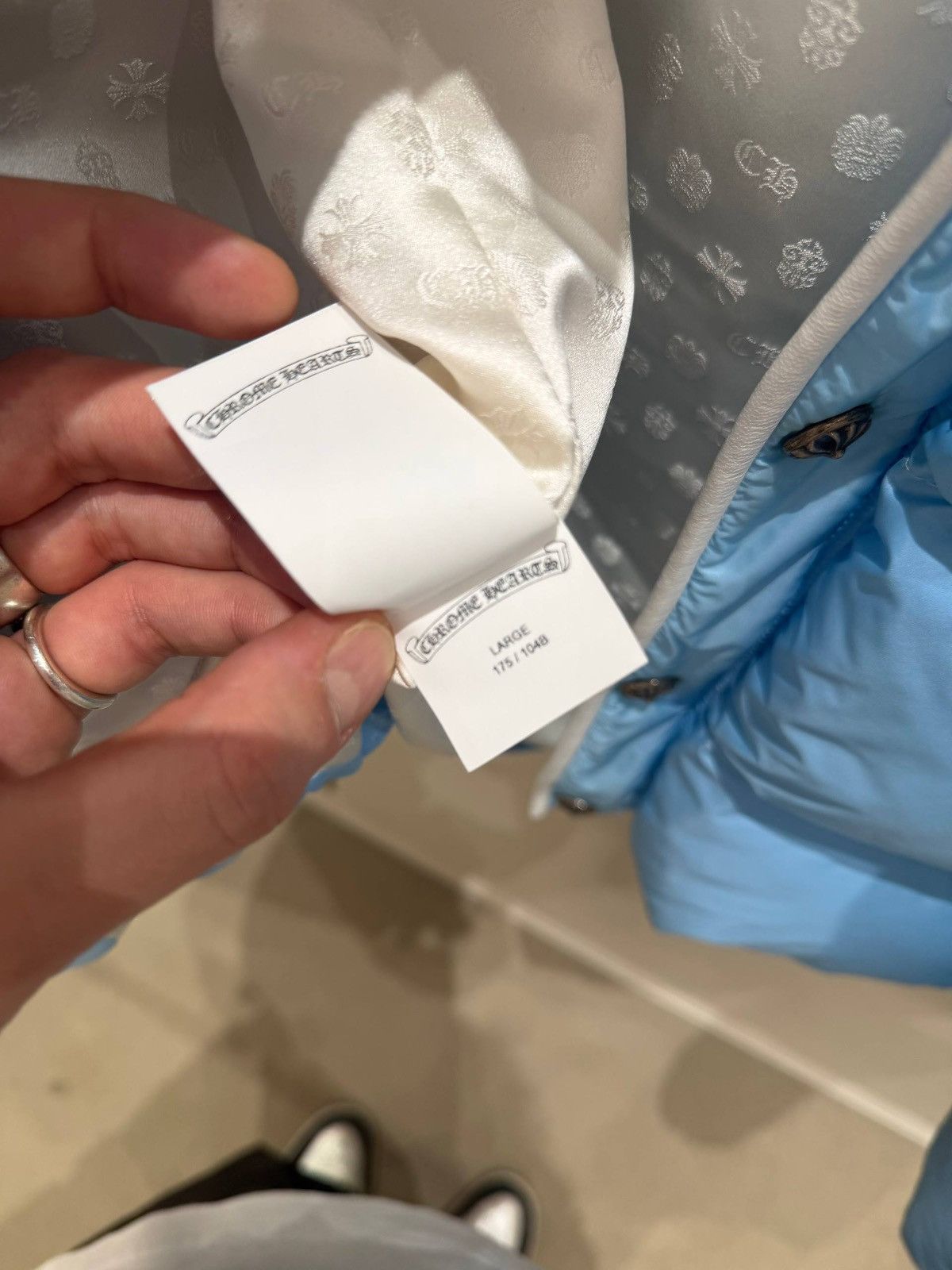 Chrome Hearts Chrome Hearts puffer jacket baby blue Size US L / EU 52-54 / 3 - 13 Thumbnail