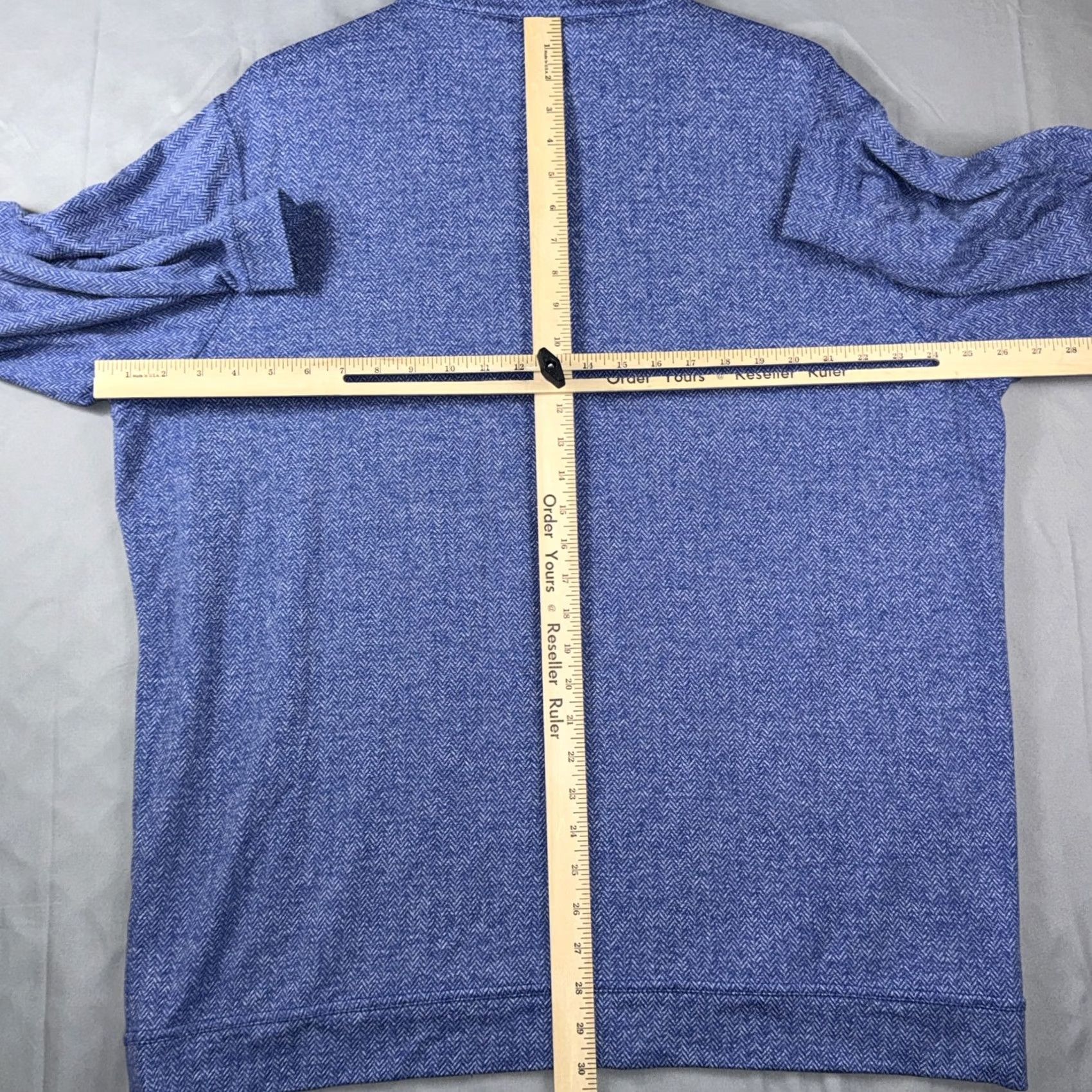 Vintage Rhoback Pullover Mens 2XL Blue Herringbone Long Sleeve Golf Size US XXL / EU 58 / 5 - 7 Thumbnail