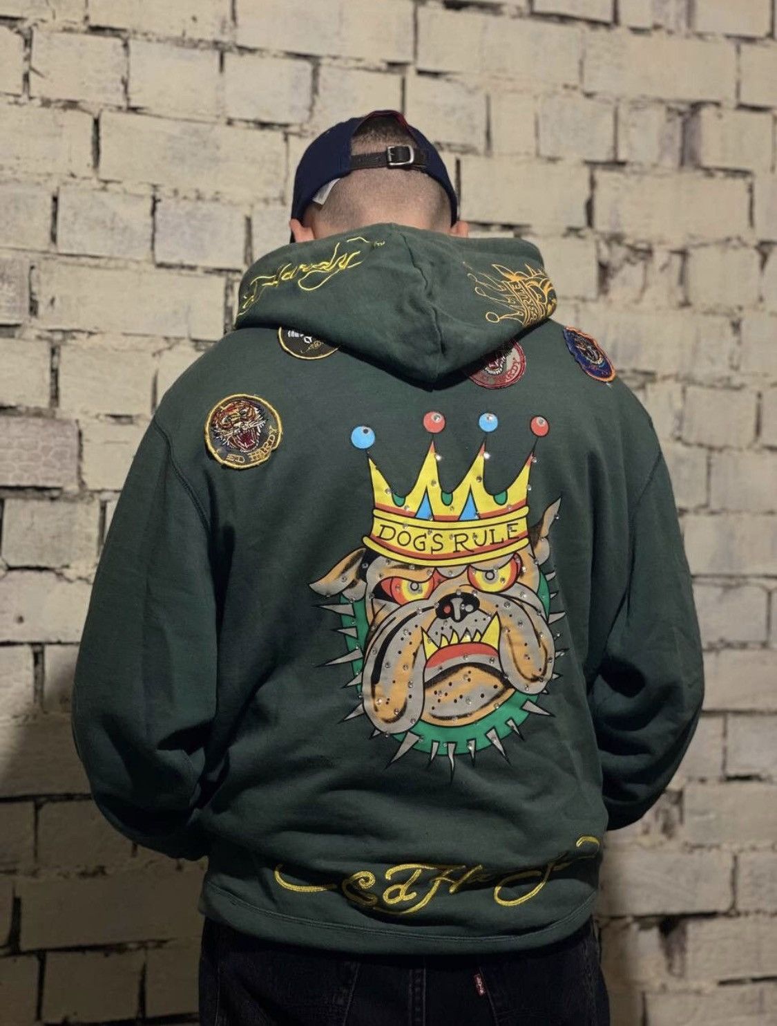Ed Hardy Ed Hardy 🐶 vintage dogs rule big logo hoodie Size US XXL / EU 58 / 5 - 2 Thumbnail