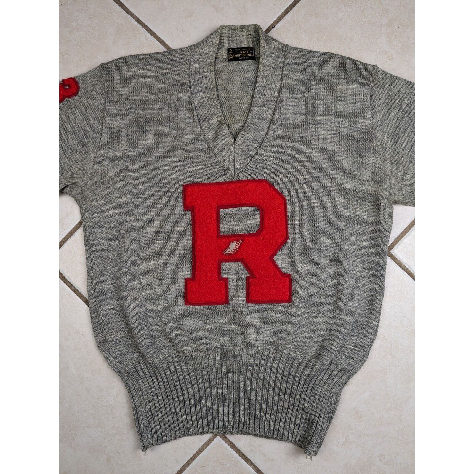 Other Vtg 1960s Art Knitting Mill Sweater Letterman Detroit Size US M / EU 48-50 / 2 - 7 Thumbnail
