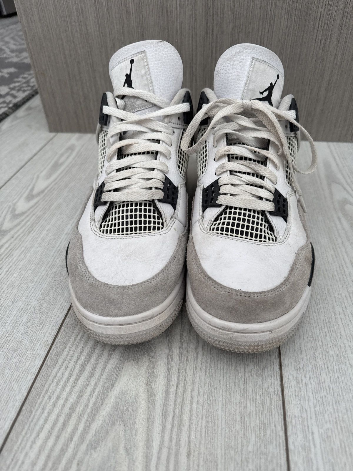 Nike Jordan Air Jordan 4 Retro Military Black White Grey sneakers Size US 12 / EU 45 - 1 Thumbnail