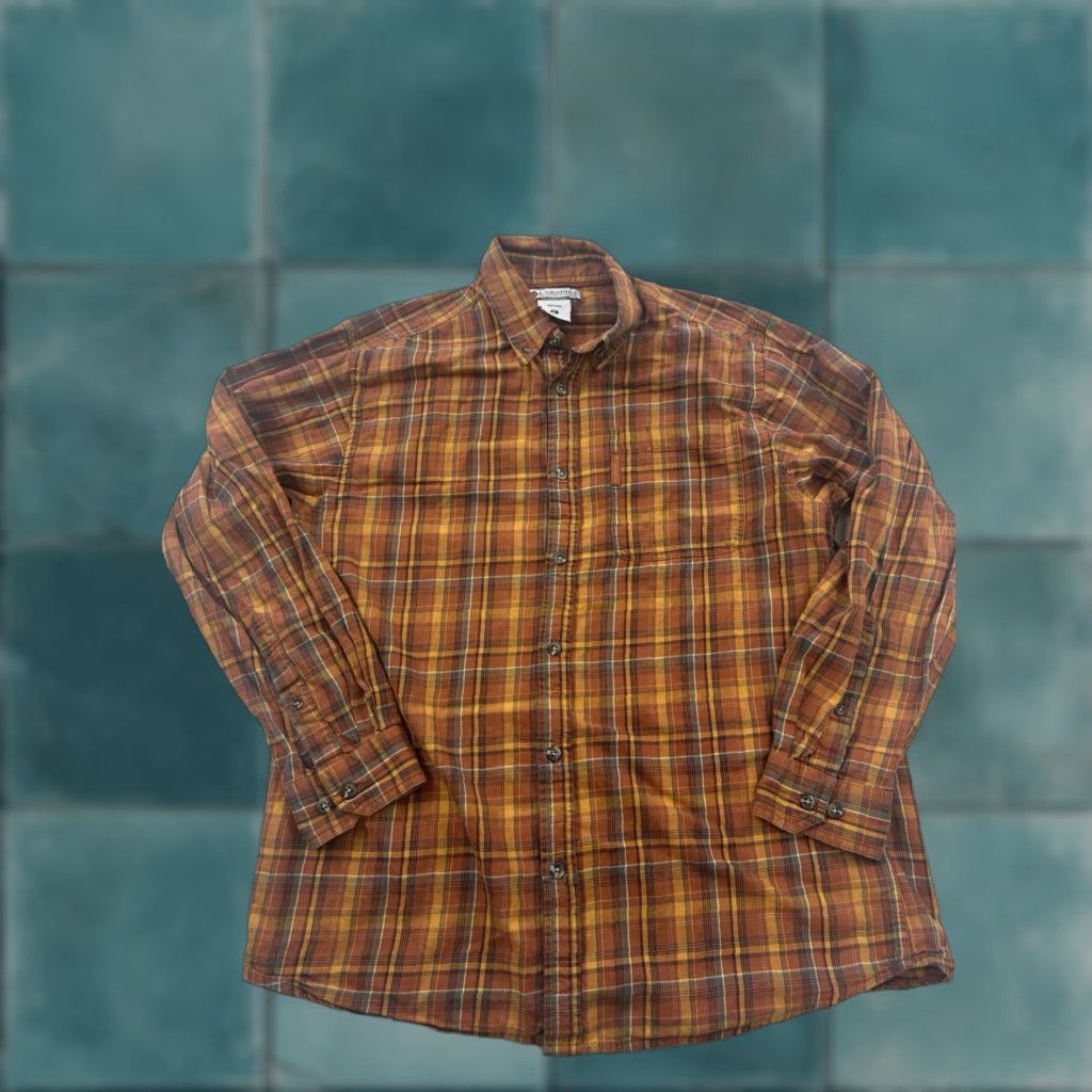 Rusty Columbia Shirt Mens Medium Rust Orange Plaid Long Sleeve Lightweight Flannel Size US M / EU 48-50 / 2 - 1 Thumbnail