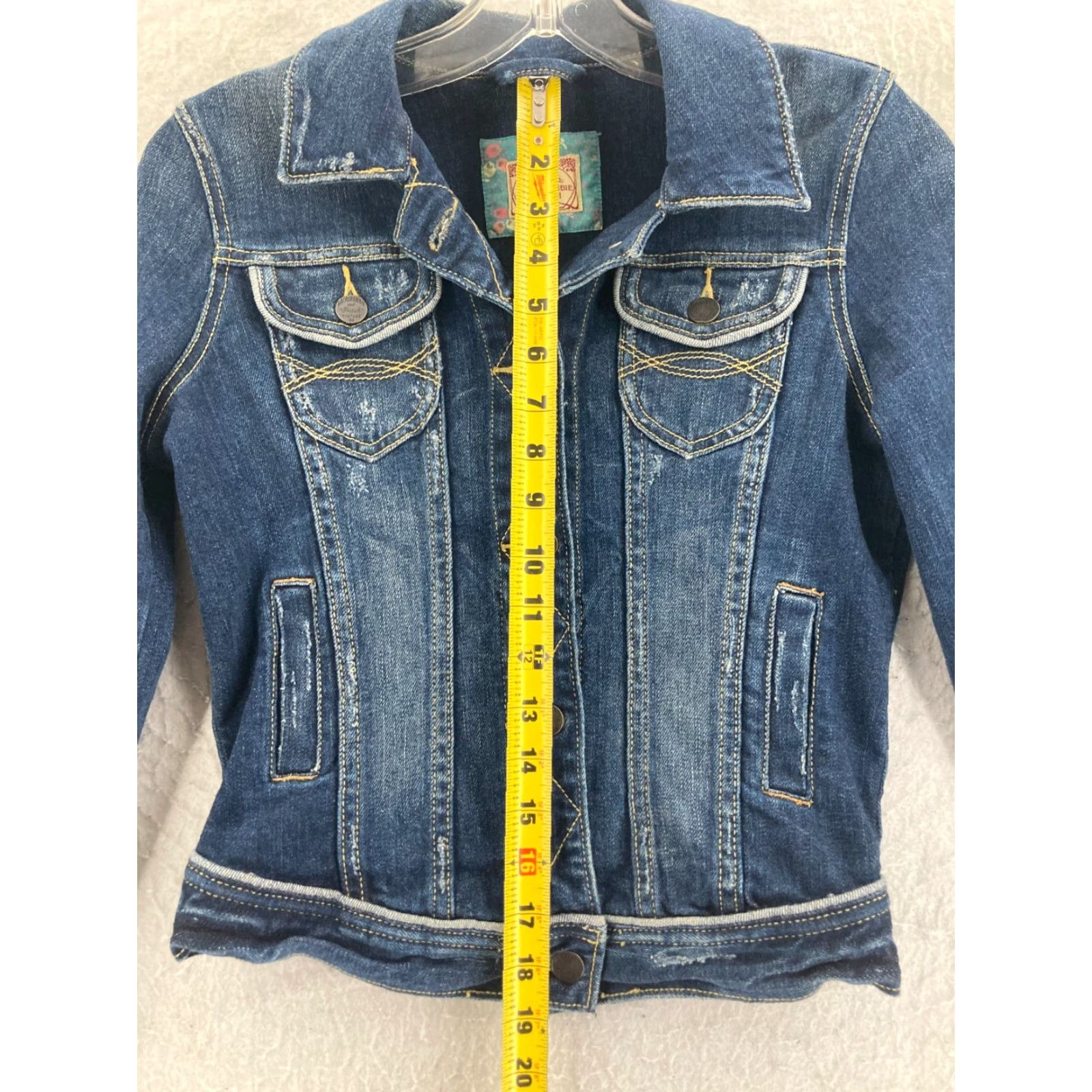 Abercrombie & Fitch Abercrombie & Fitch Denim Trucker Jacket Womens Small Long Sleeve Blue Cotton Size S / US 4 / IT 40 - 4 Thumbnail