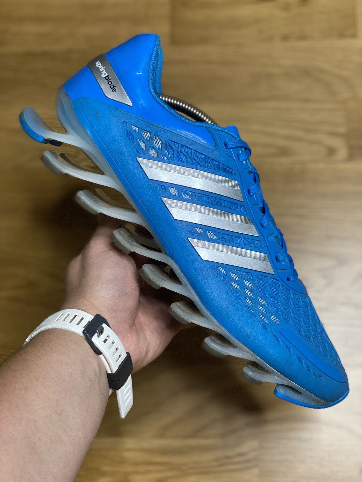 Adidas Adidas Springblade Techfit Running Sneakers Blue Size US 12 / EU 45 - 1 Thumbnail