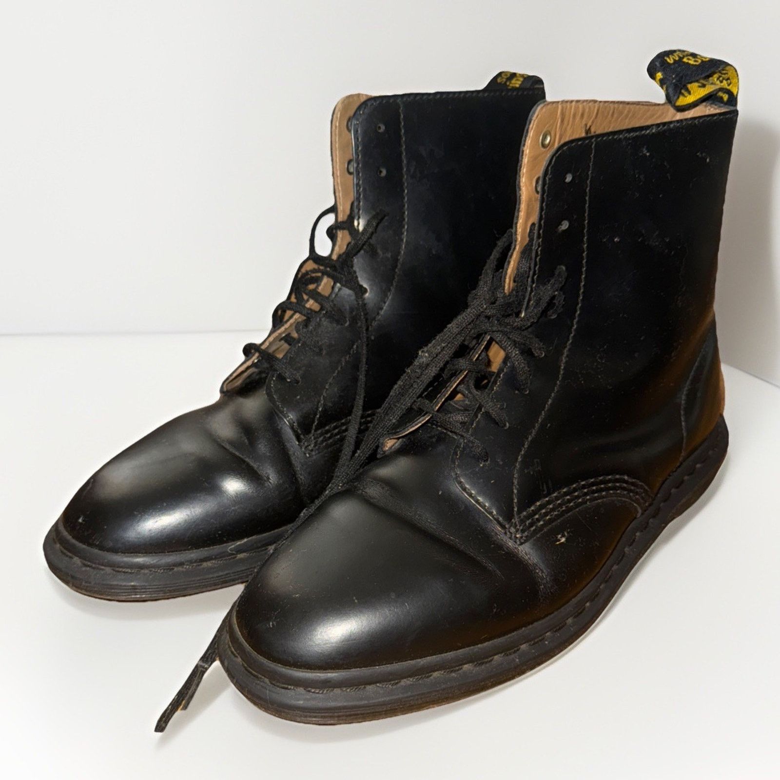Dr. Martens Dr. Martens Men’s Black Leather Boots Size 9 Lace Up Combat Size US 9 / EU 42 - 1 Thumbnail