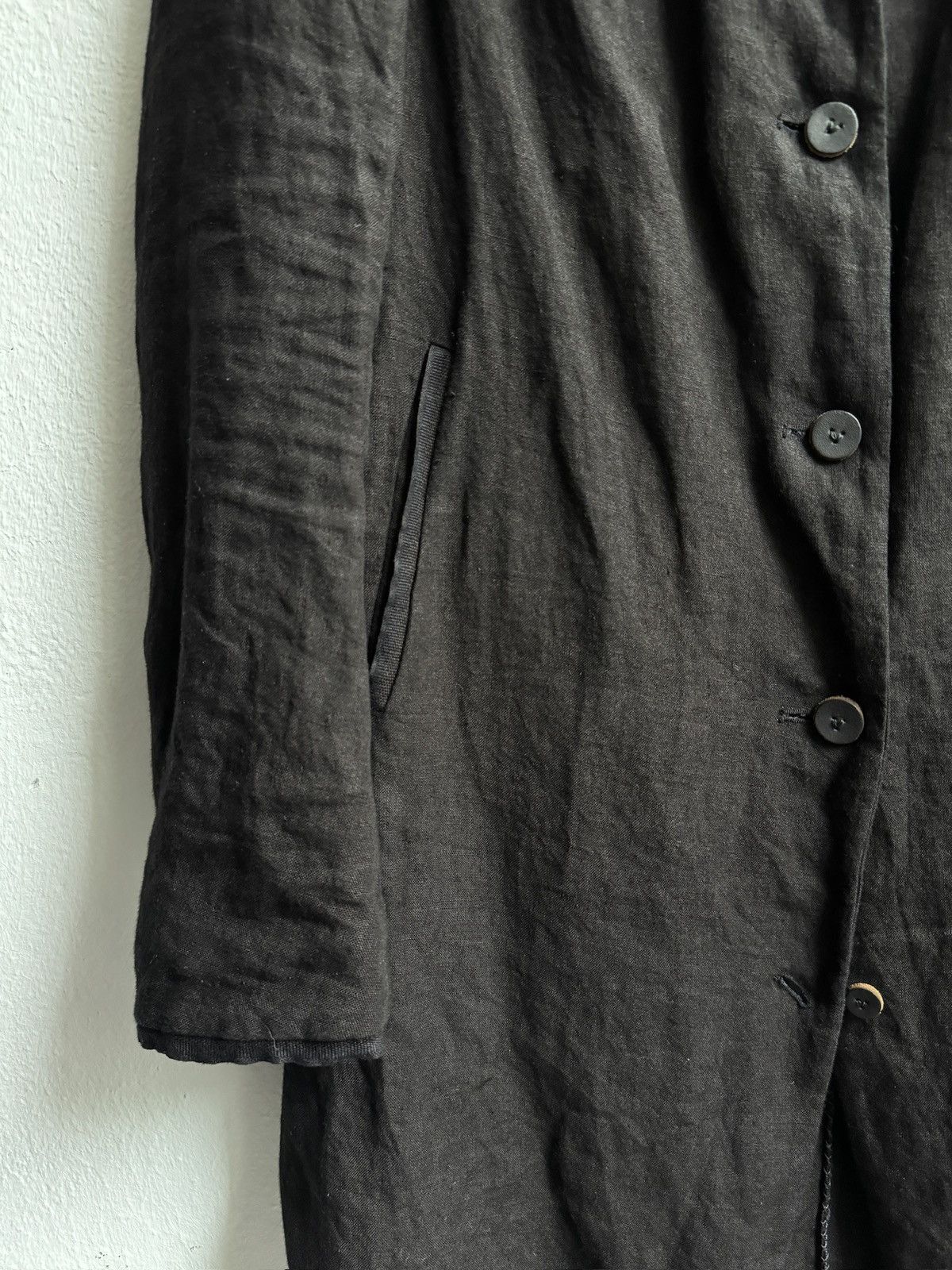 Layer-0 Layer-0 Retro Overlock Stitch Avant-Garde Linen Jacket/Coat Size S / US 4 / IT 40 - 2 Thumbnail