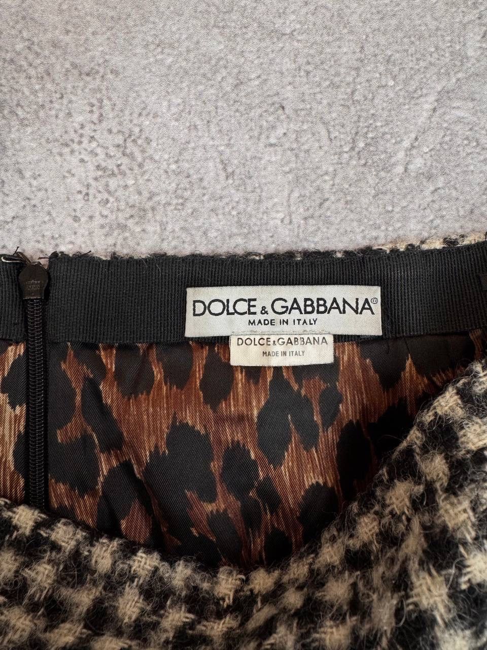 Dolce & Gabbana Dolce & Gabbana Women's Tweed Pencil Skirt Black Beige Size 25" / US 0 / IT 36 - 3 Thumbnail