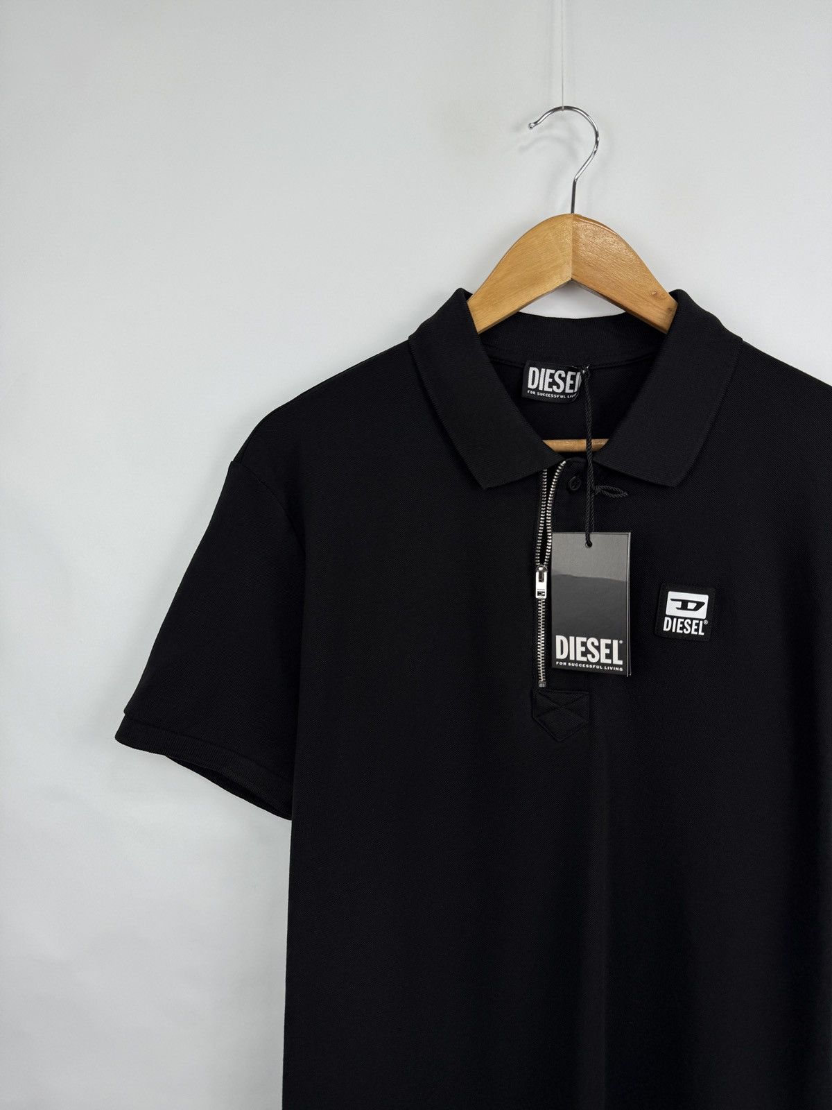 Diesel 🇺🇸❗️NEW Diesel Classic Zip Polo T-Shirt Opium Style Rare Size US XL / EU 56 / 4 - 7 Thumbnail