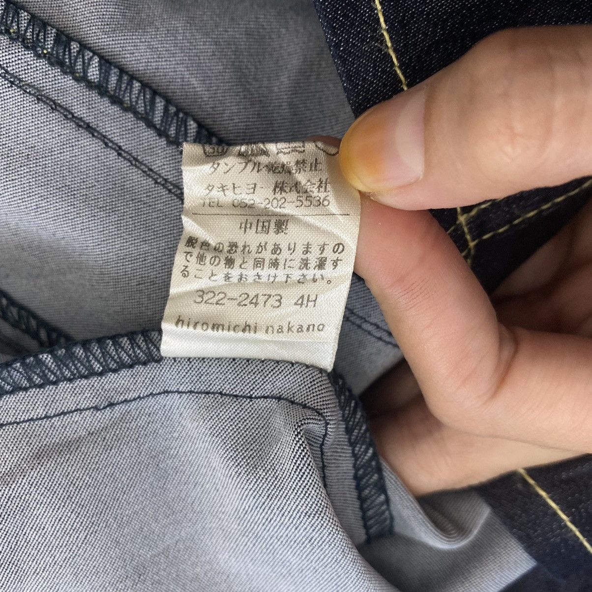 Japanese Brand HIROMICHI NAKANO Japanese Designer Navy Denim Jeans Jacket Size XXS / US 00 / IT 34 - 7 Thumbnail