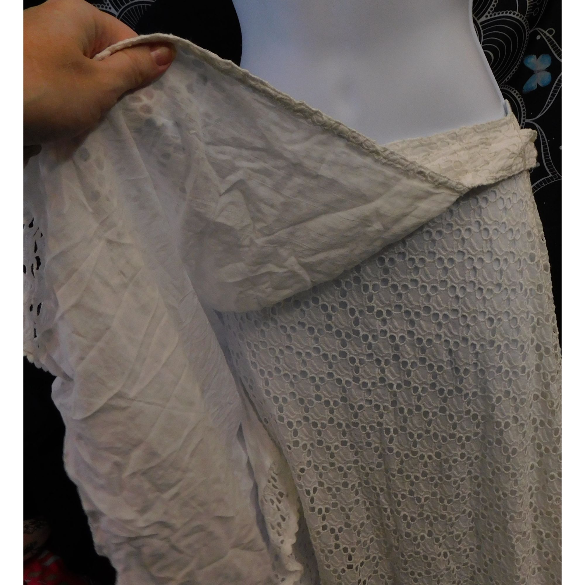 Polo Ralph Lauren Polo Ralph Lauren White Lace Wrap Midi Skirt NWT Size 34" / US 12 / IT 48 - 4 Thumbnail