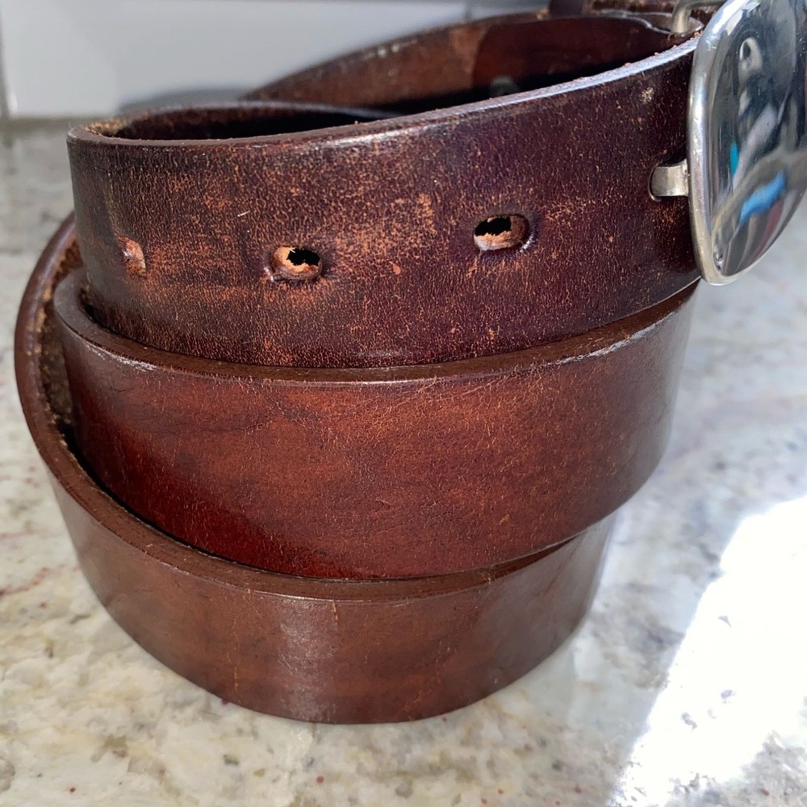 Vintage Talabarteria Los Villas Mexico Vtg Leather Belt 38”-43" Size ONE SIZE - 7 Thumbnail