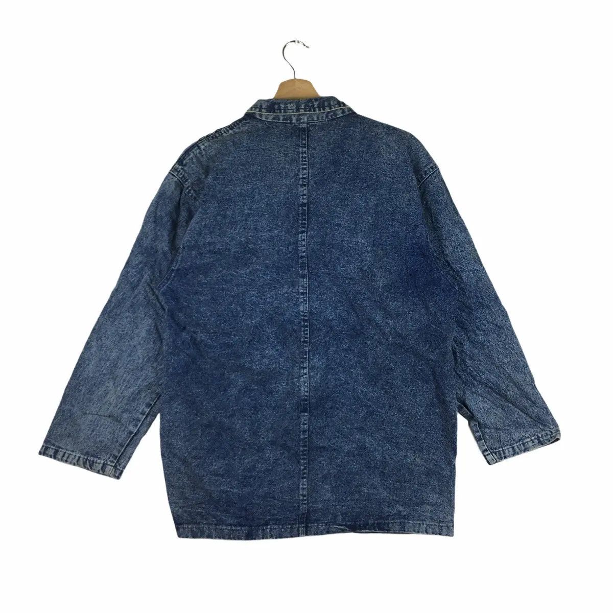 Japanese Brand × Vintage Vtg JAPAN DESIGNER Floral Embroidery Denim Jeans Jacket Size M / US 6-8 / IT 42-44 - 3 Thumbnail
