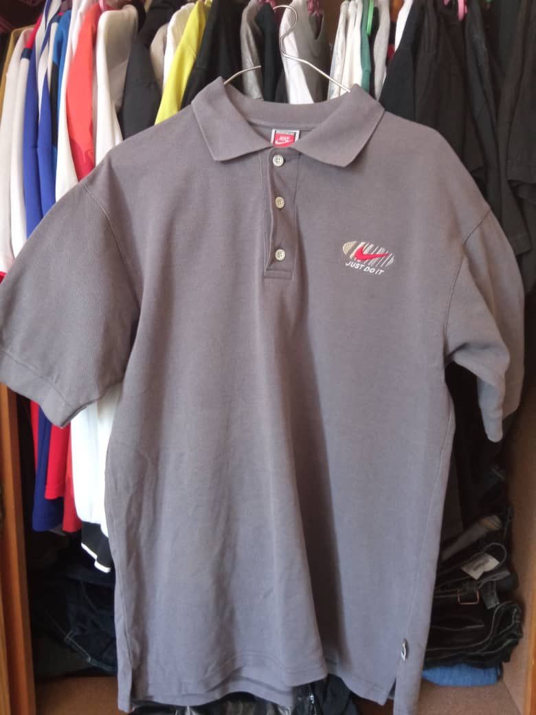 Nike × Vintage Nike Vintage polo 90s Made in USA swoosh embroidered Size US L / EU 52-54 / 3 - 1 Thumbnail