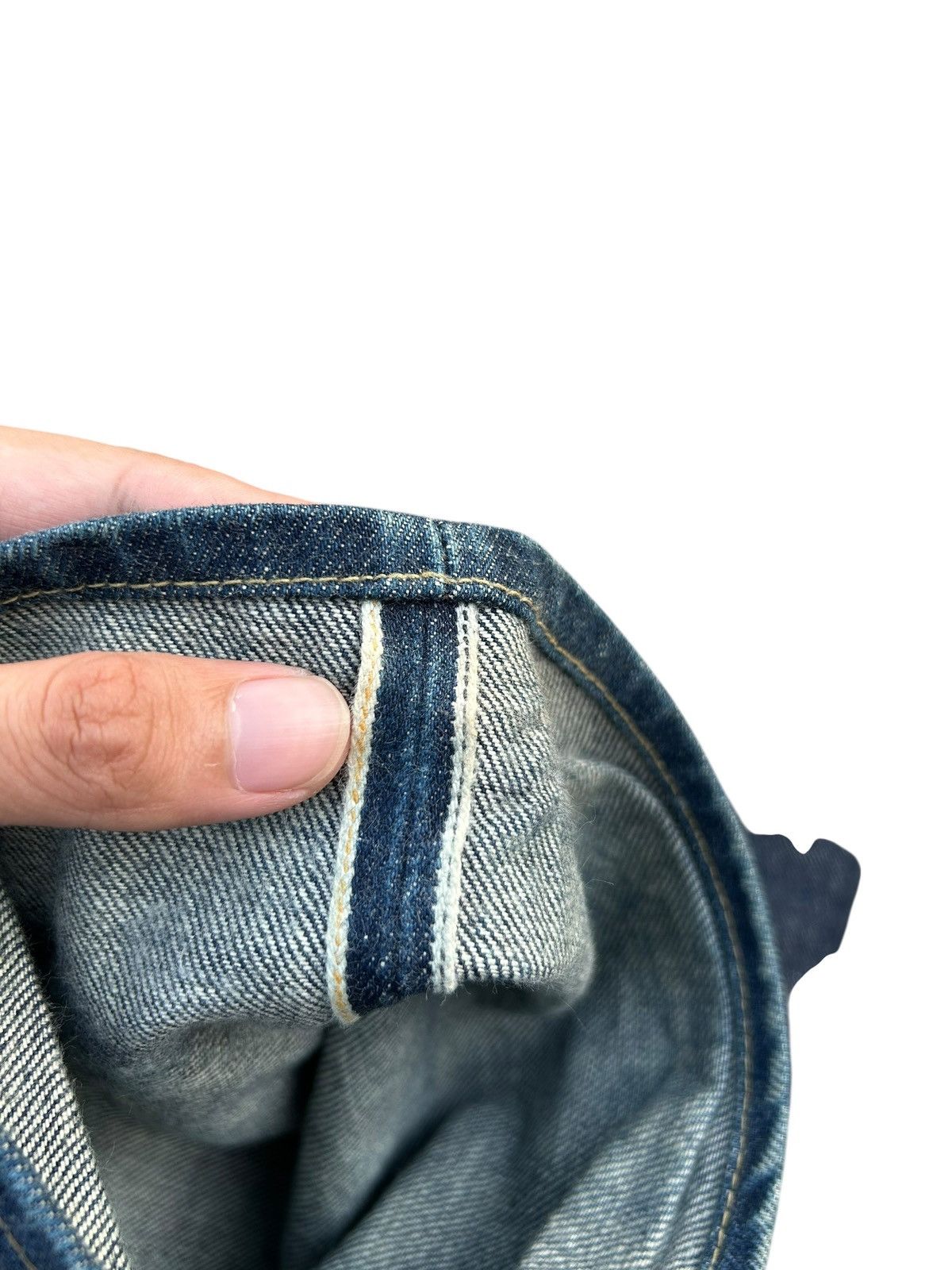 Kapital VINTAGE EVISU SELVEDGE THRASHED DENIM JEANS Size US 32 / EU 48 - 4 Thumbnail