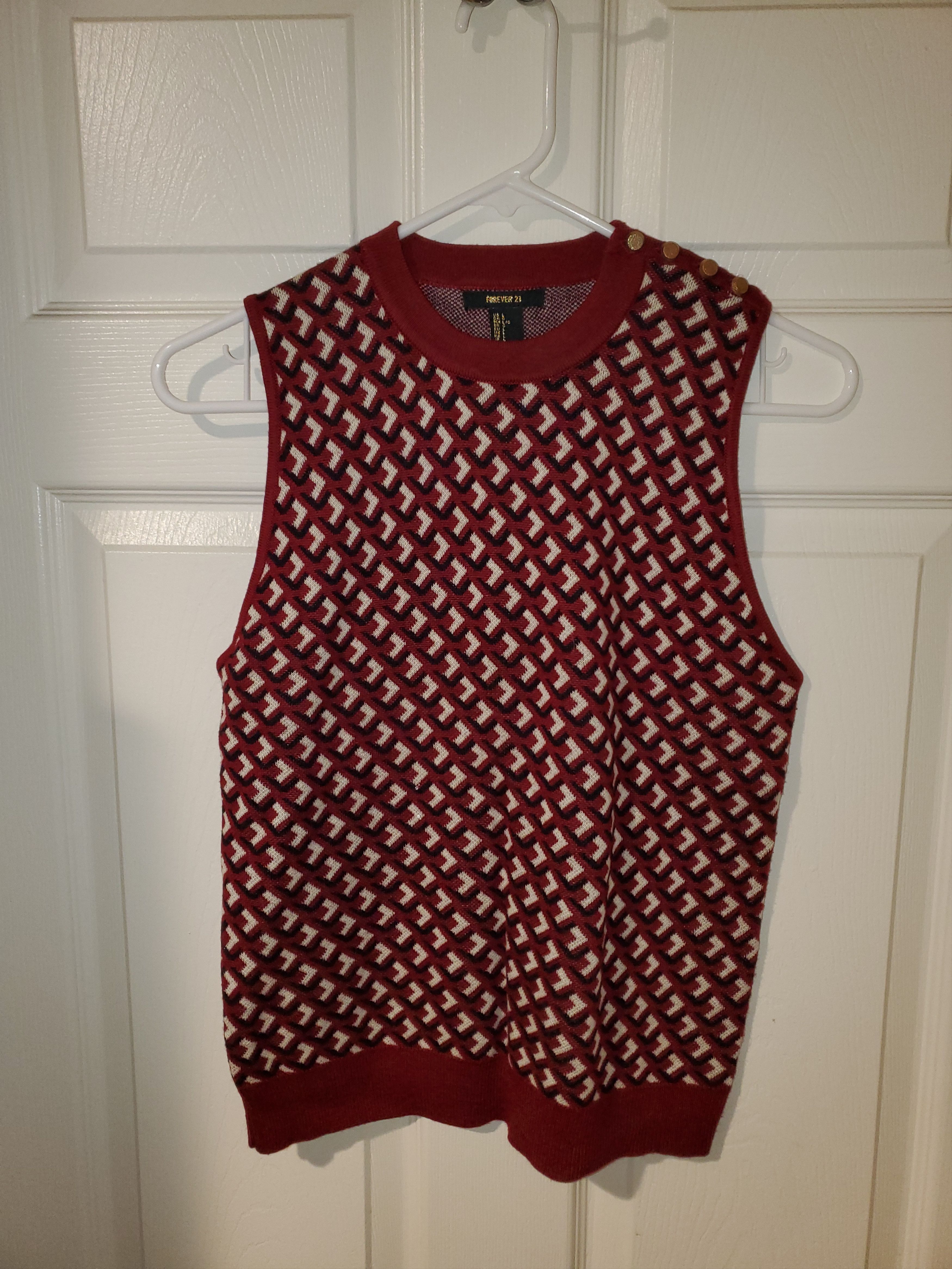 Forever 21 Women's size L sleeveless sweater vest Size L / US 10 / IT 46 - 1 Thumbnail