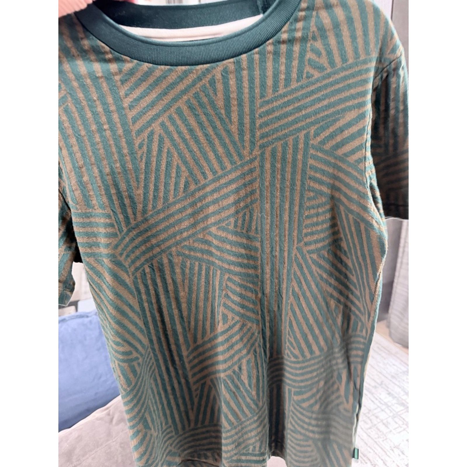 Scotch & Soda Mens Scotch and Soda Crew Neck Tee - Green/Brown size S Size US S / EU 44-46 / 1 - 8 Thumbnail